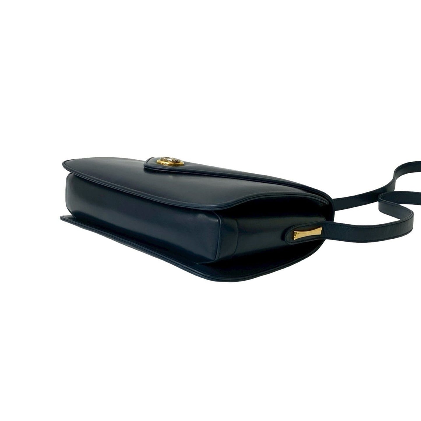 Gucci Navy Leather Pochette Shoulder Bag