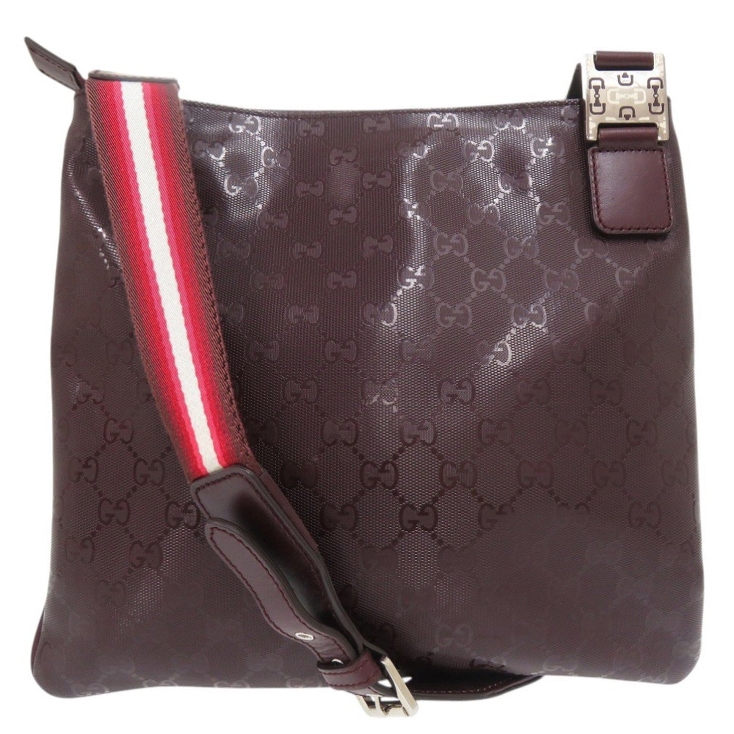 Gucci Bordeaux Pvc Leather Shoulder Bag