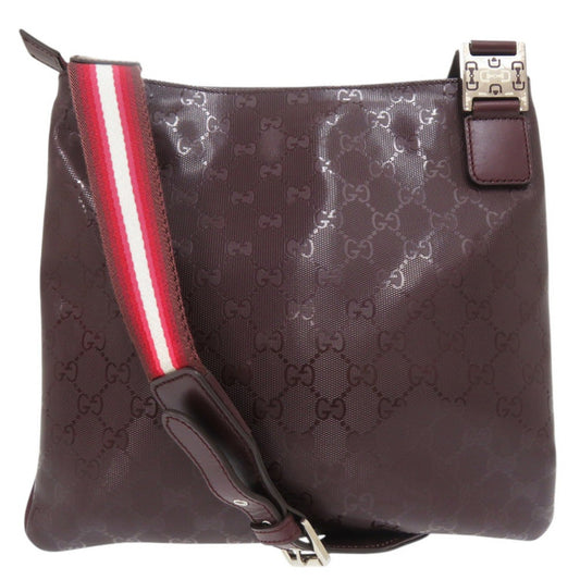 Gucci Bordeaux Pvc Leather Shoulder Bag
