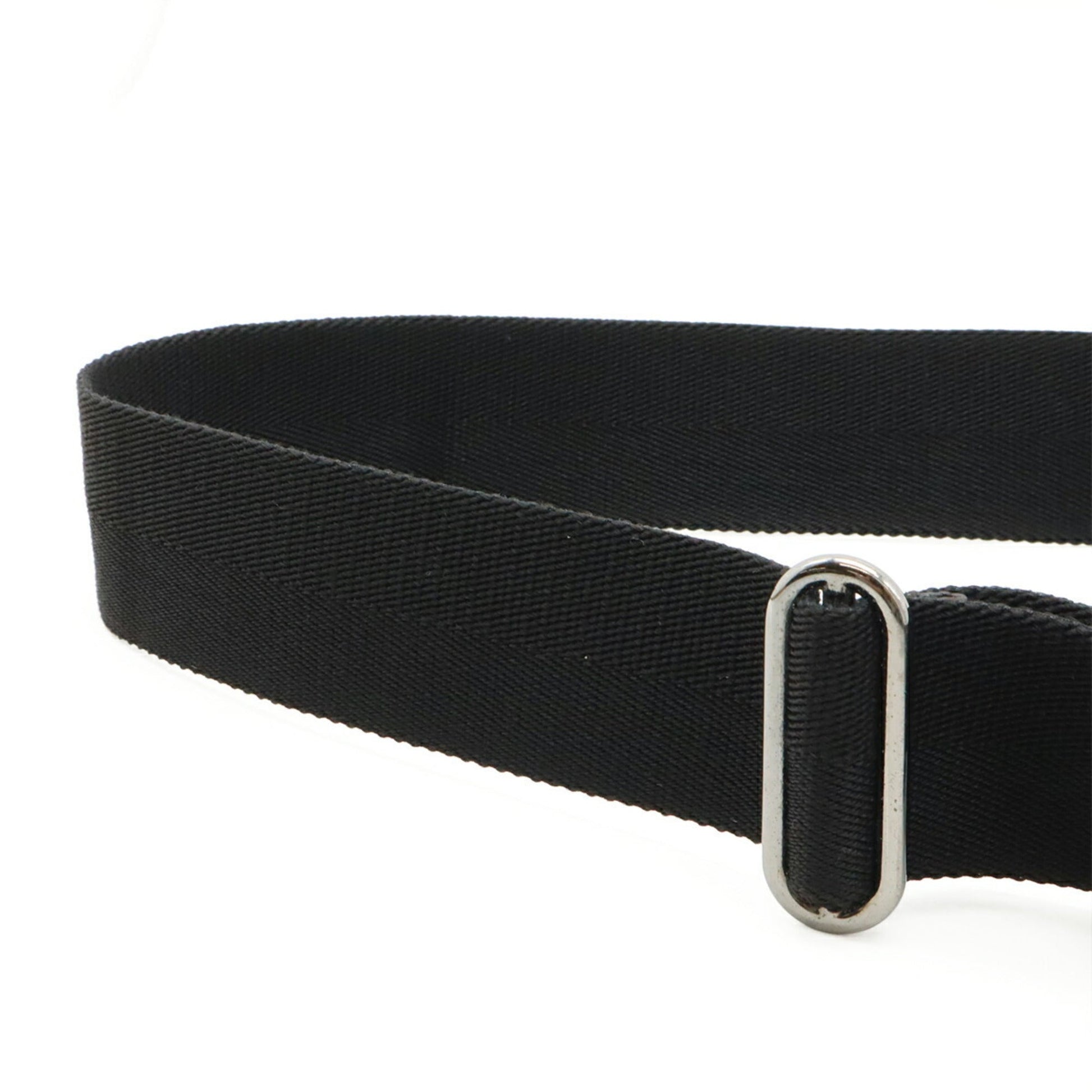 Gucci Black Gg Canvas Leather Pouch Sling Bag
