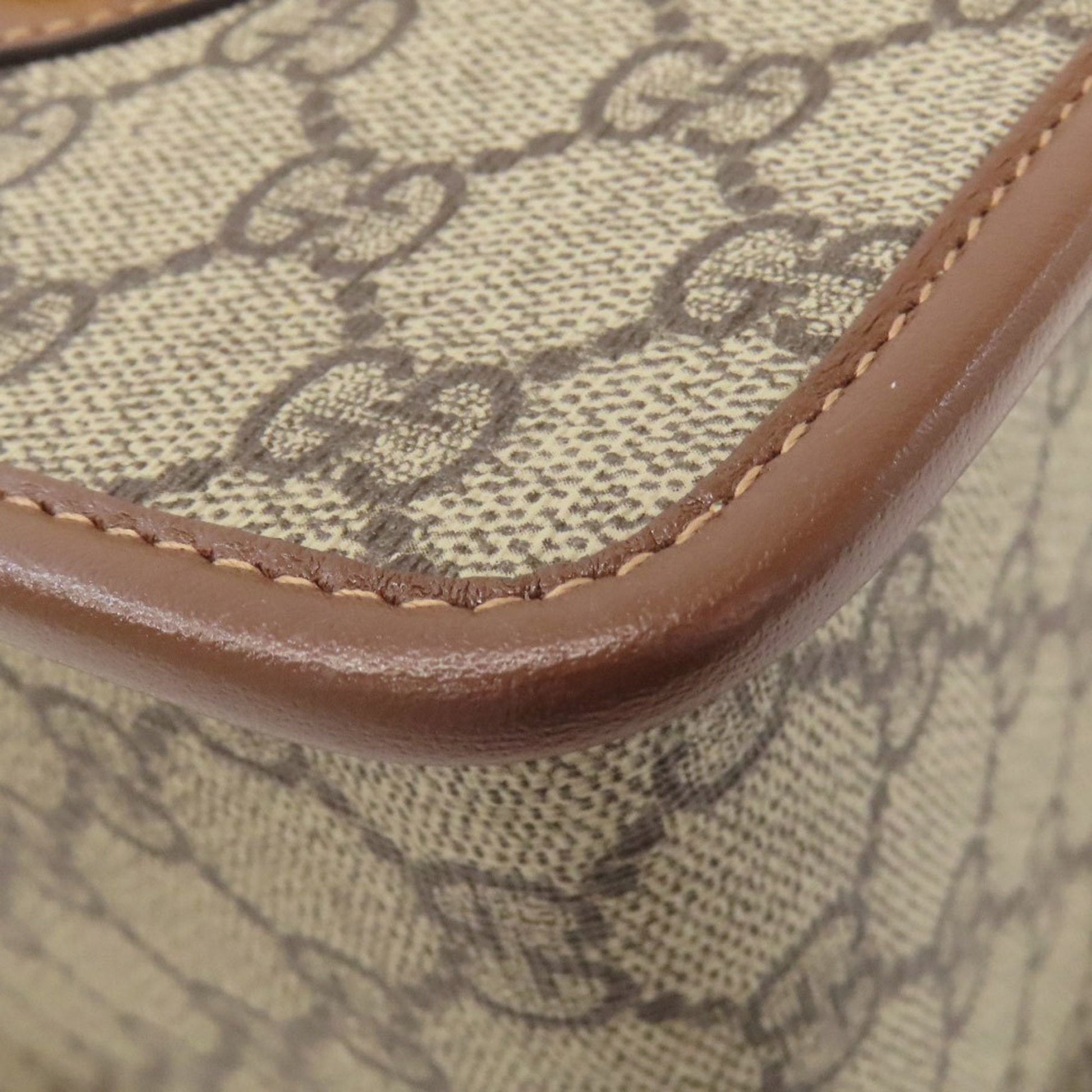 Gucci Brown Pvc Leather Handbag