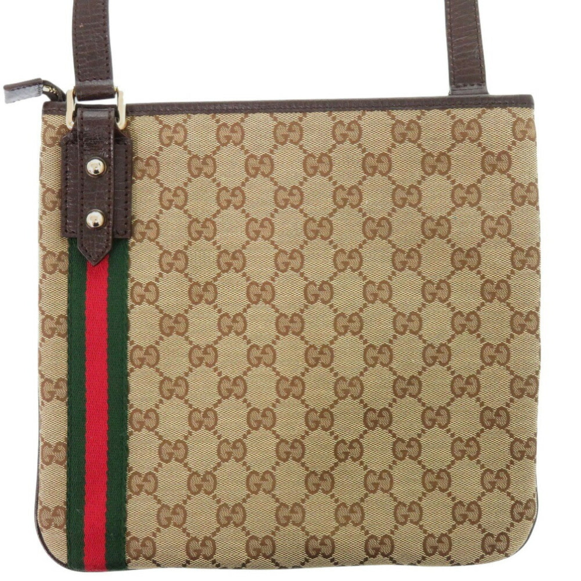 Gucci Beige Gg Canvas Shoulder Bag