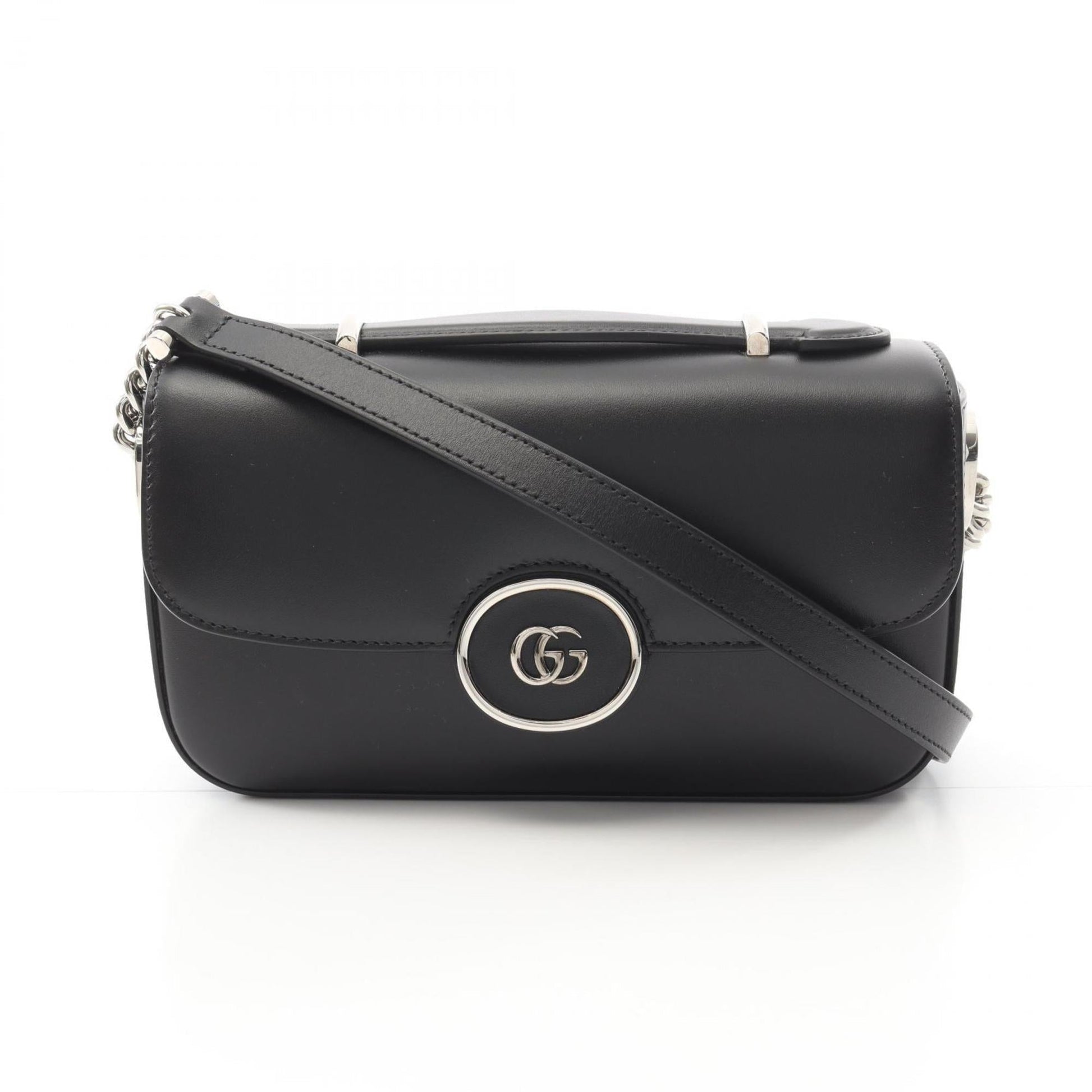 Gucci Black Leather Shoulder Bag