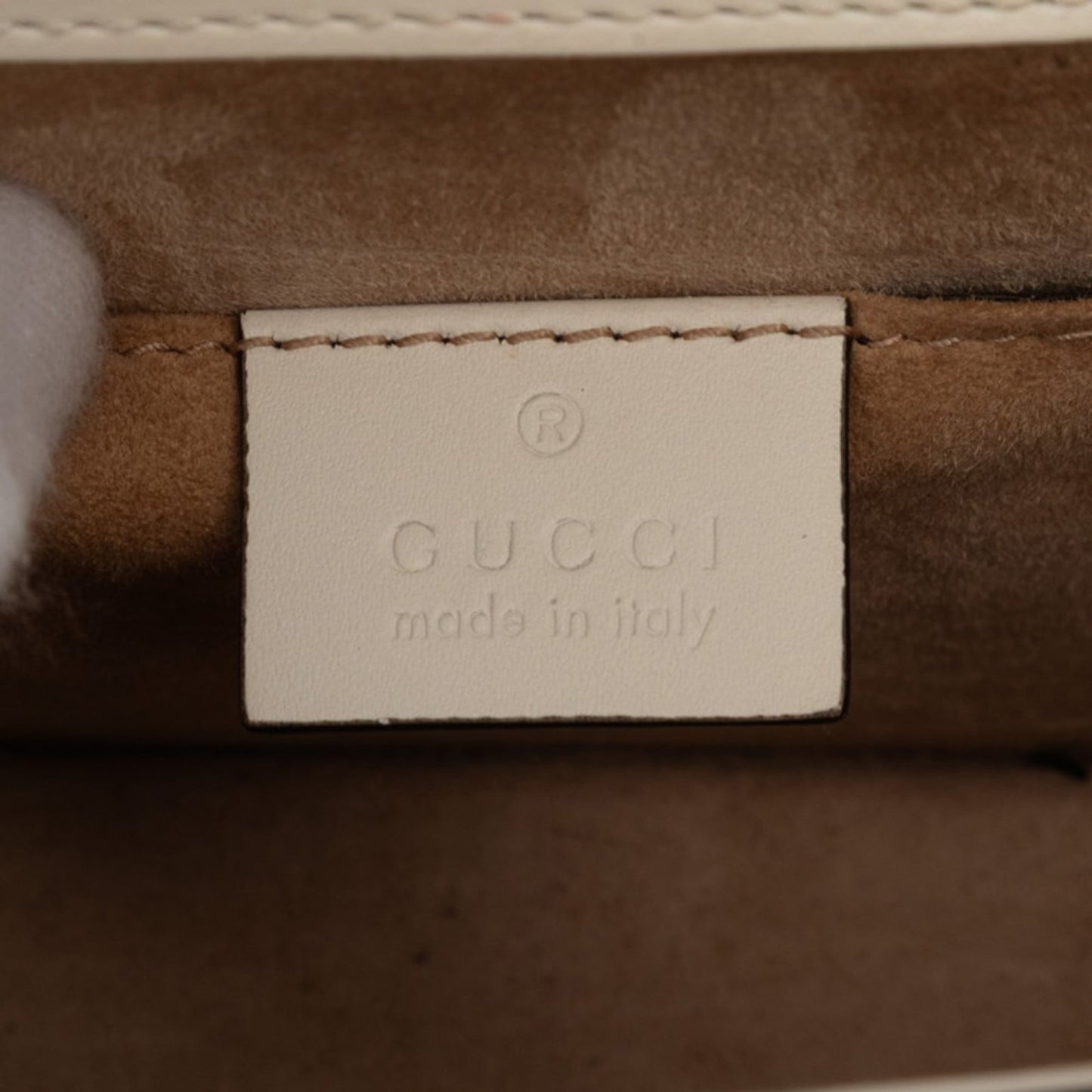 Gucci White Leather Handbag Shoulder Bag