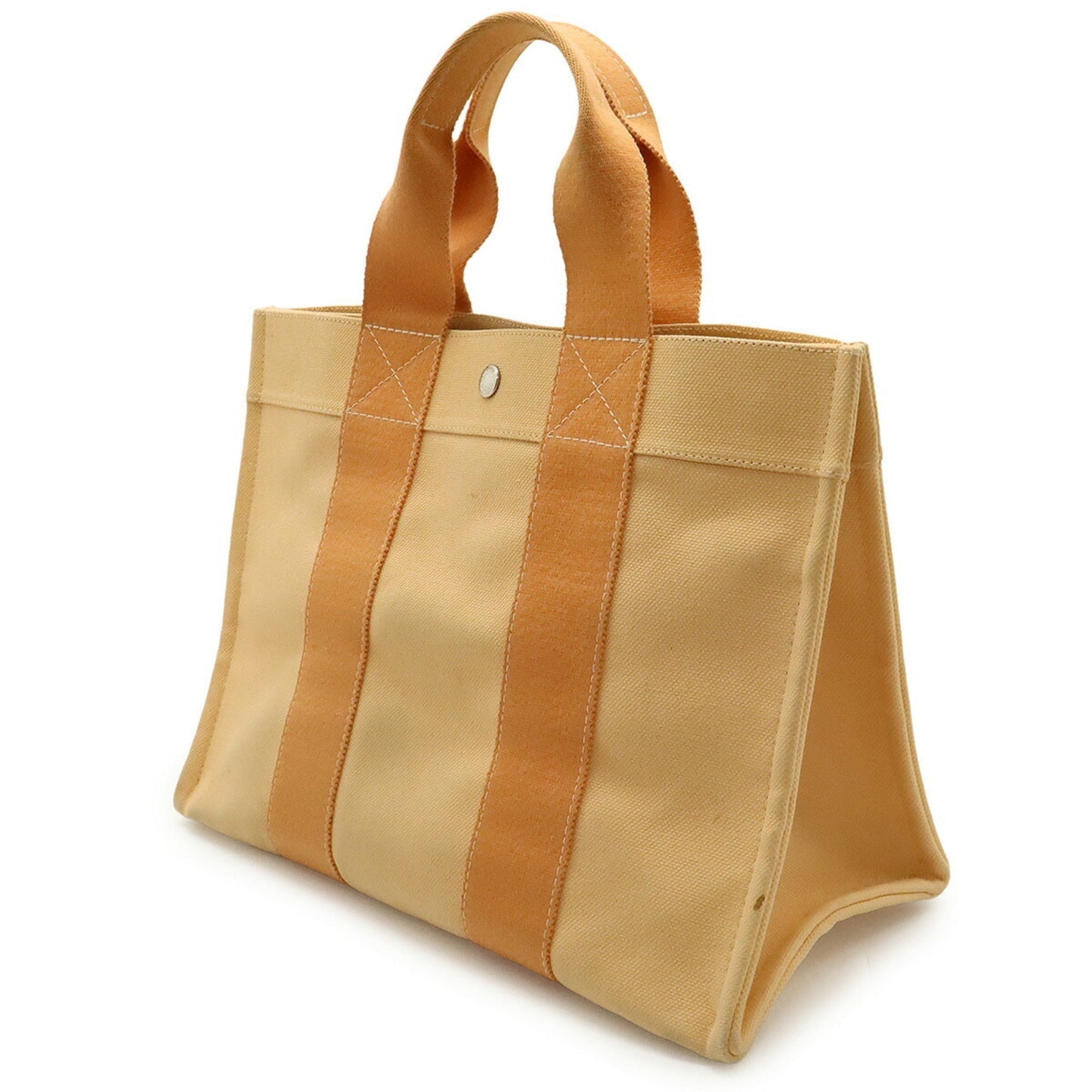 Hermes Handbag Tote Bag Canvas Orange