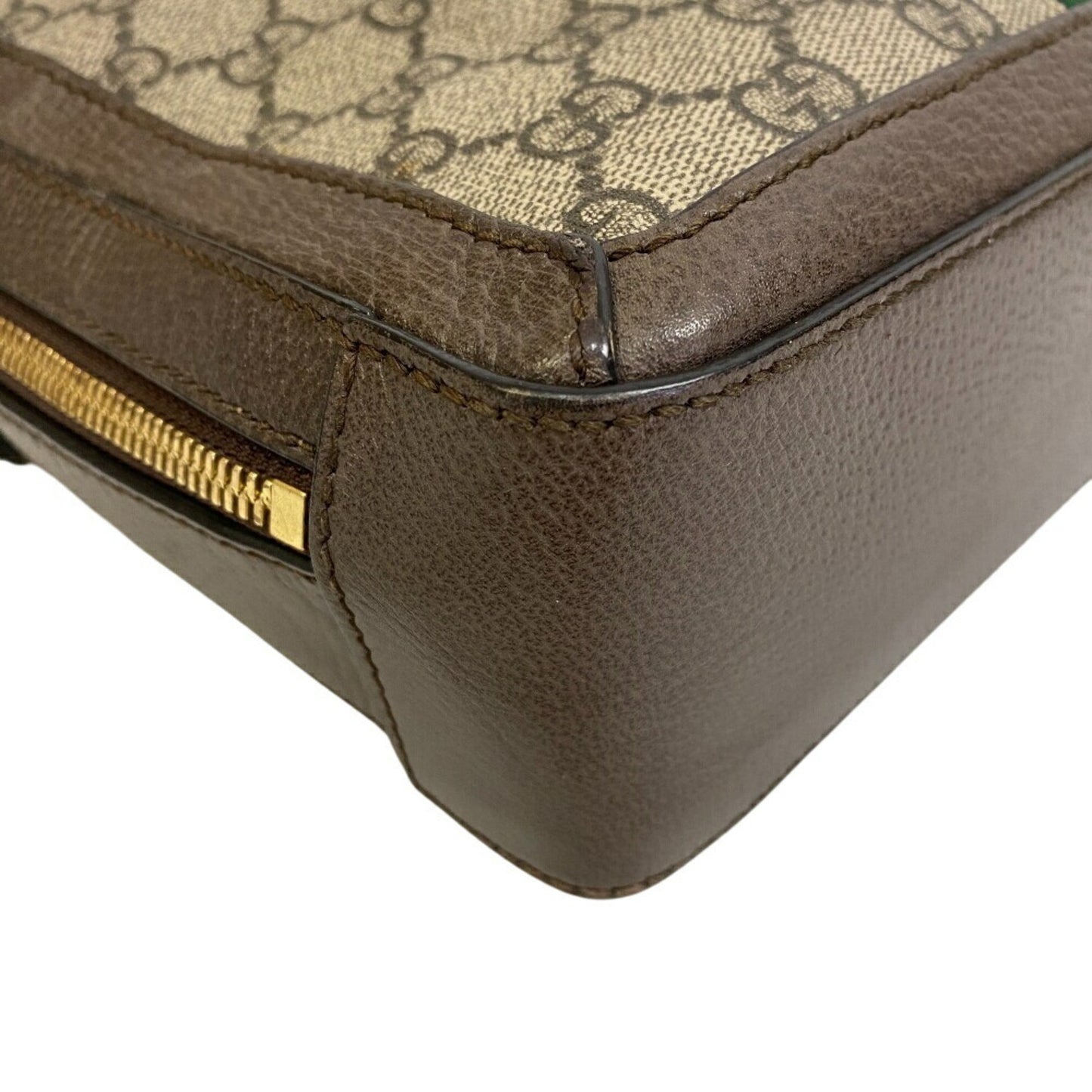 Gucci Brown Pvc Coated Canvas Shoulder Bag