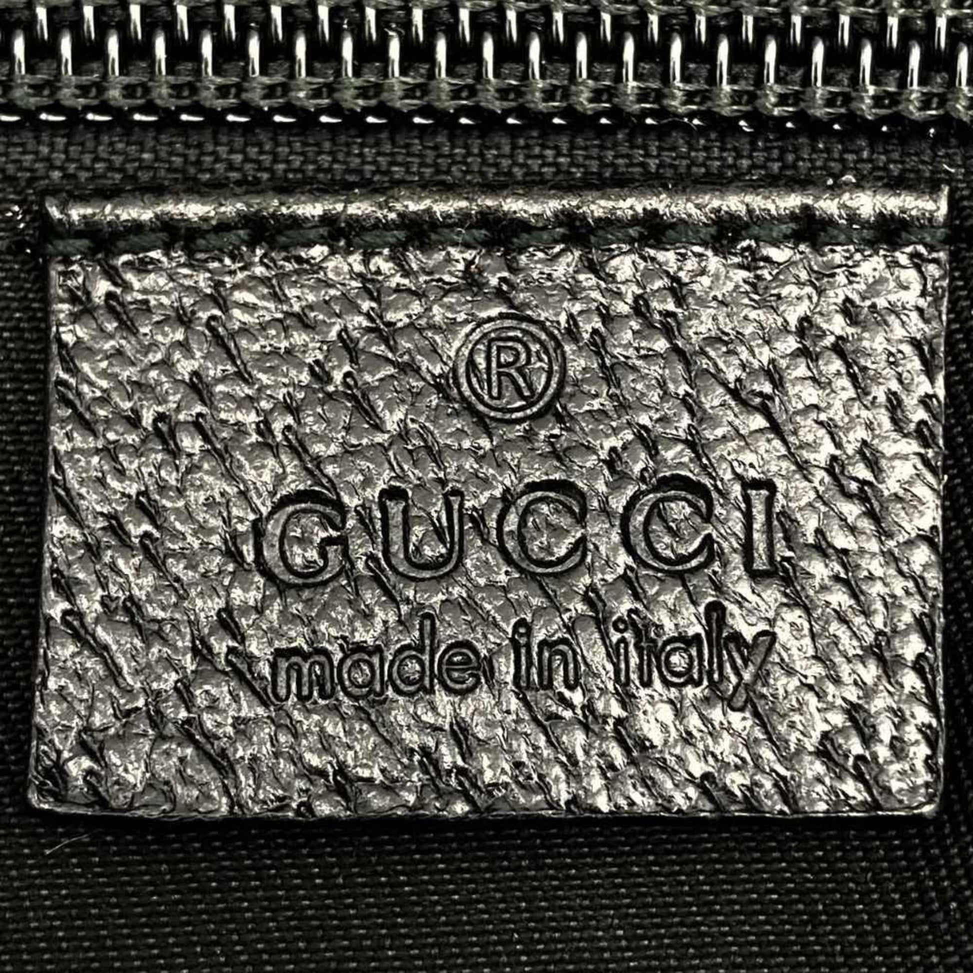 Gucci Sherry Line Black Gg Canvas Handbag