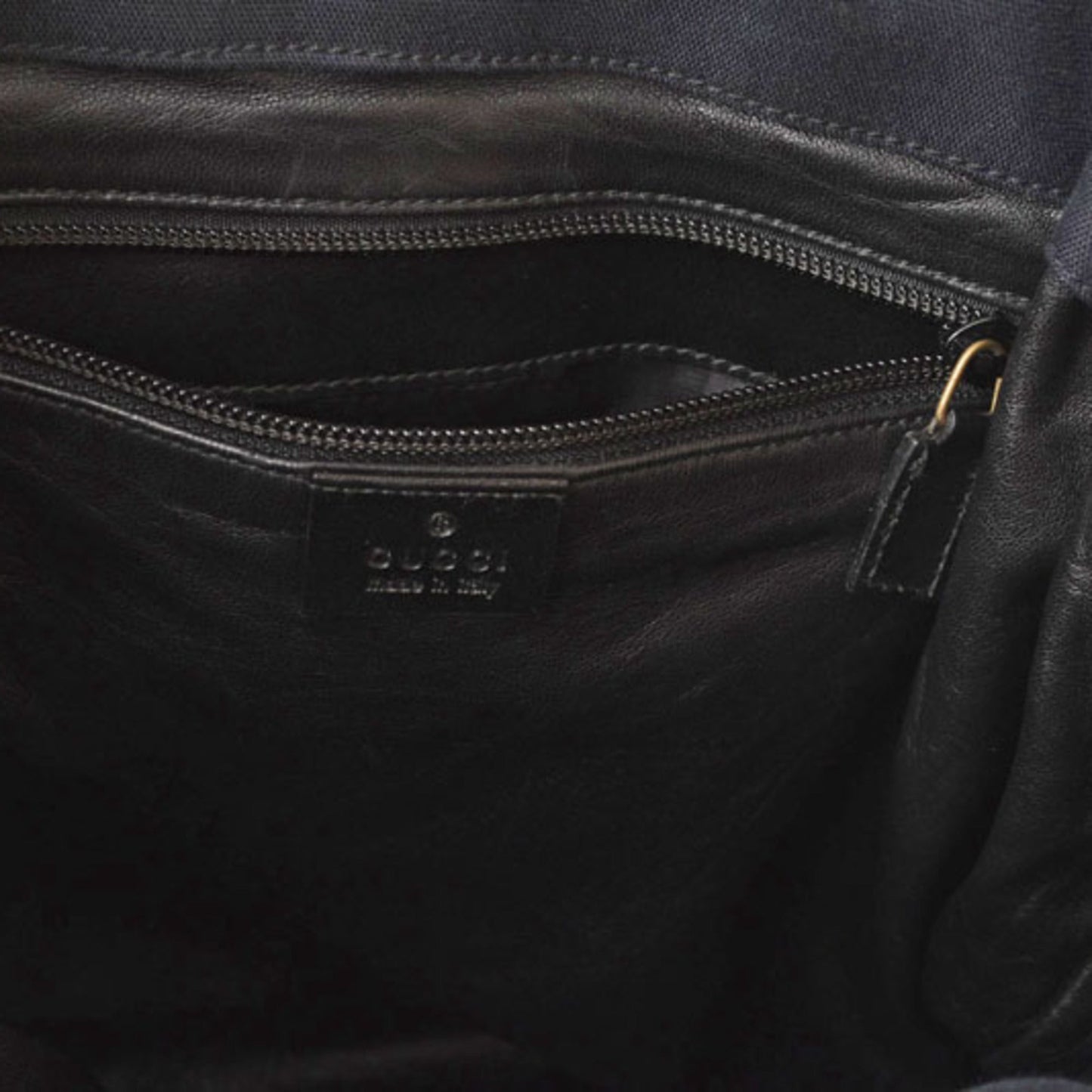 Gucci Black Cotton Canvas Shoulder Bag Sling Bag