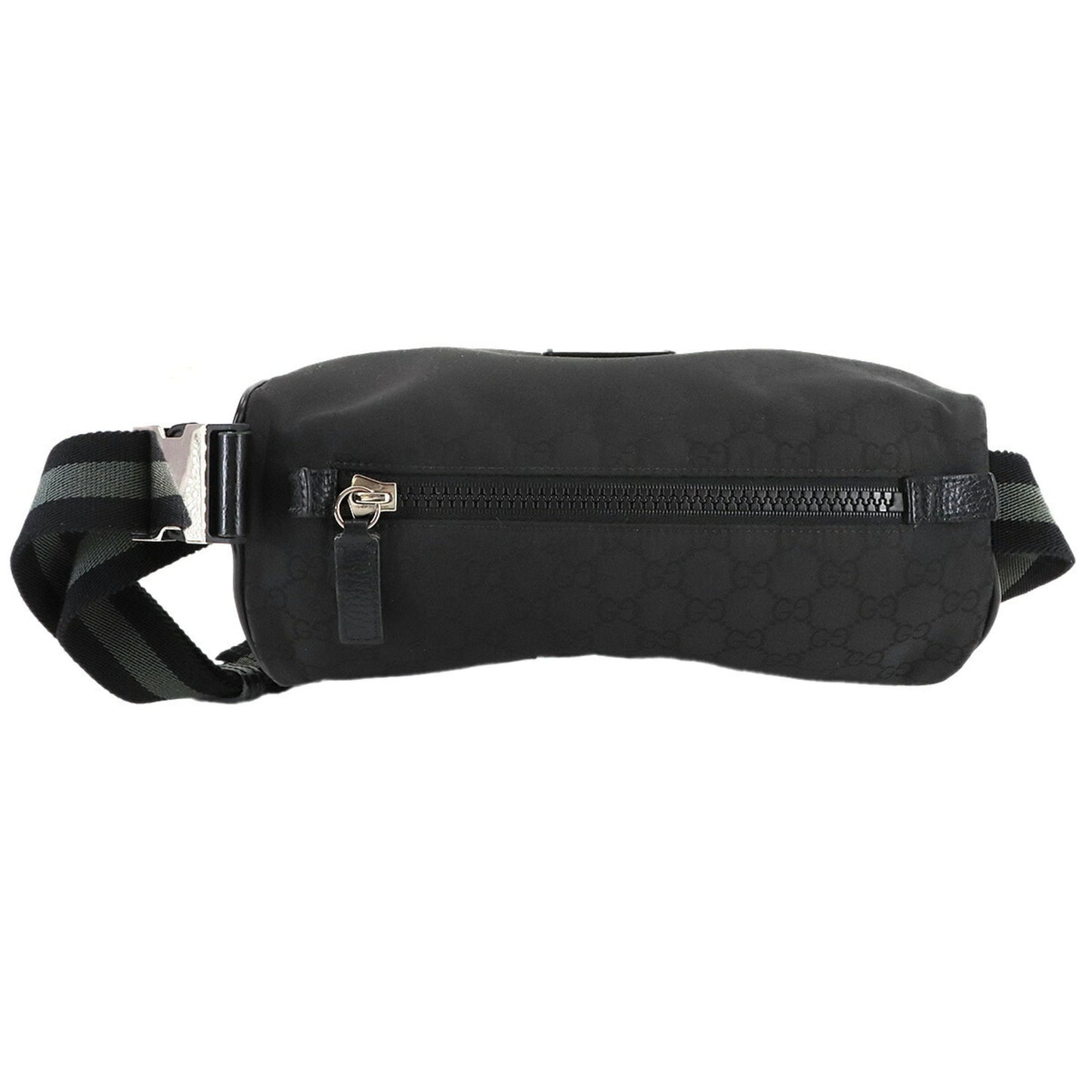 Gucci Black Nylon Leather Fanny Pack Sling Bag