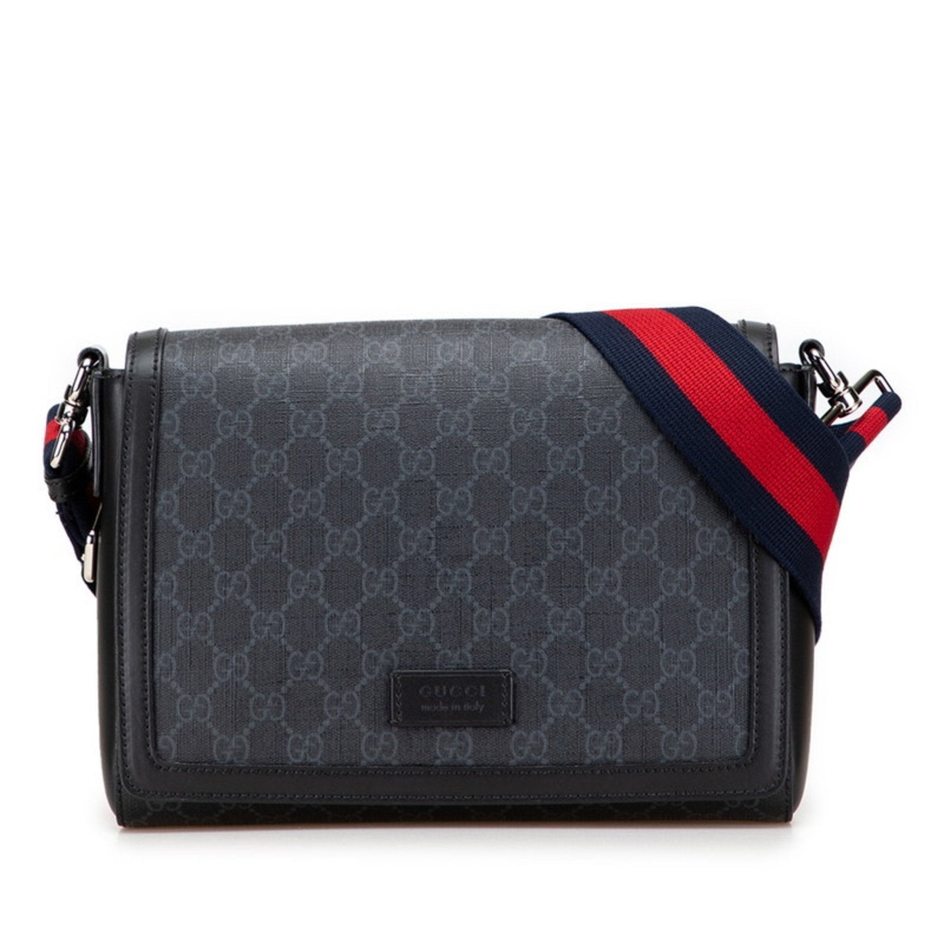 Gucci Black Pvc Leather Shoulder Bag