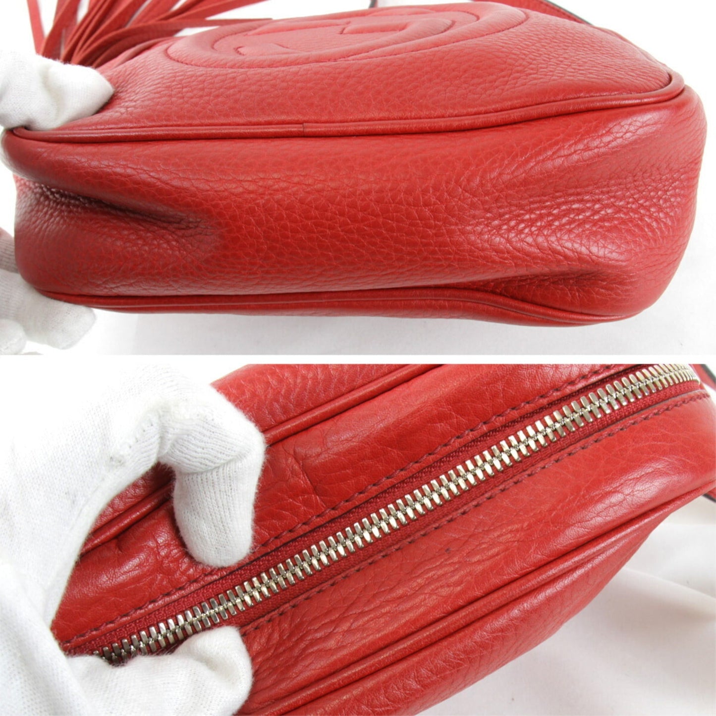 Gucci Red Color Leather Shoulder Bag