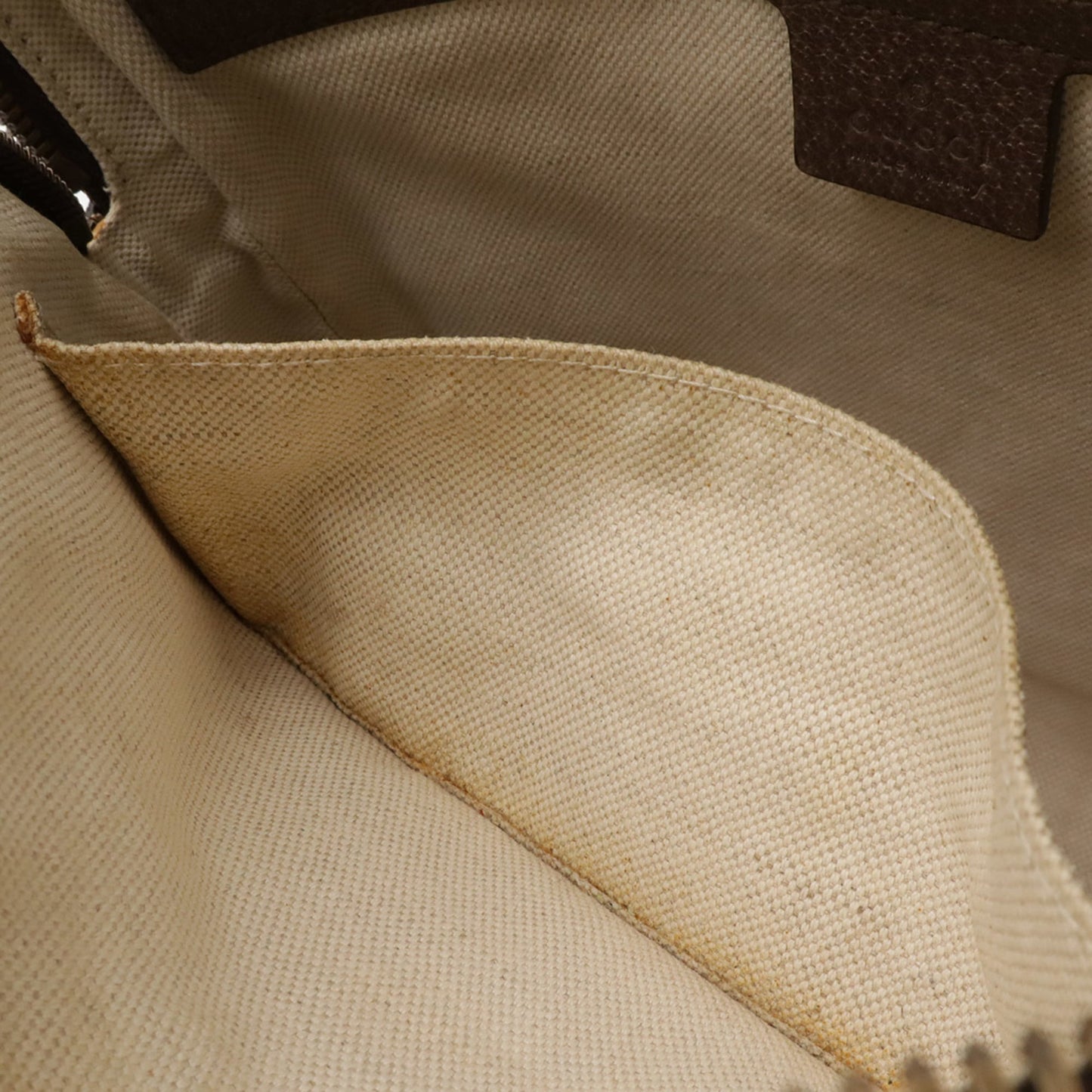 Gucci Beige Brown Gg Supreme Canvas Leather Pvc Coated Canvas Shoulder Bag