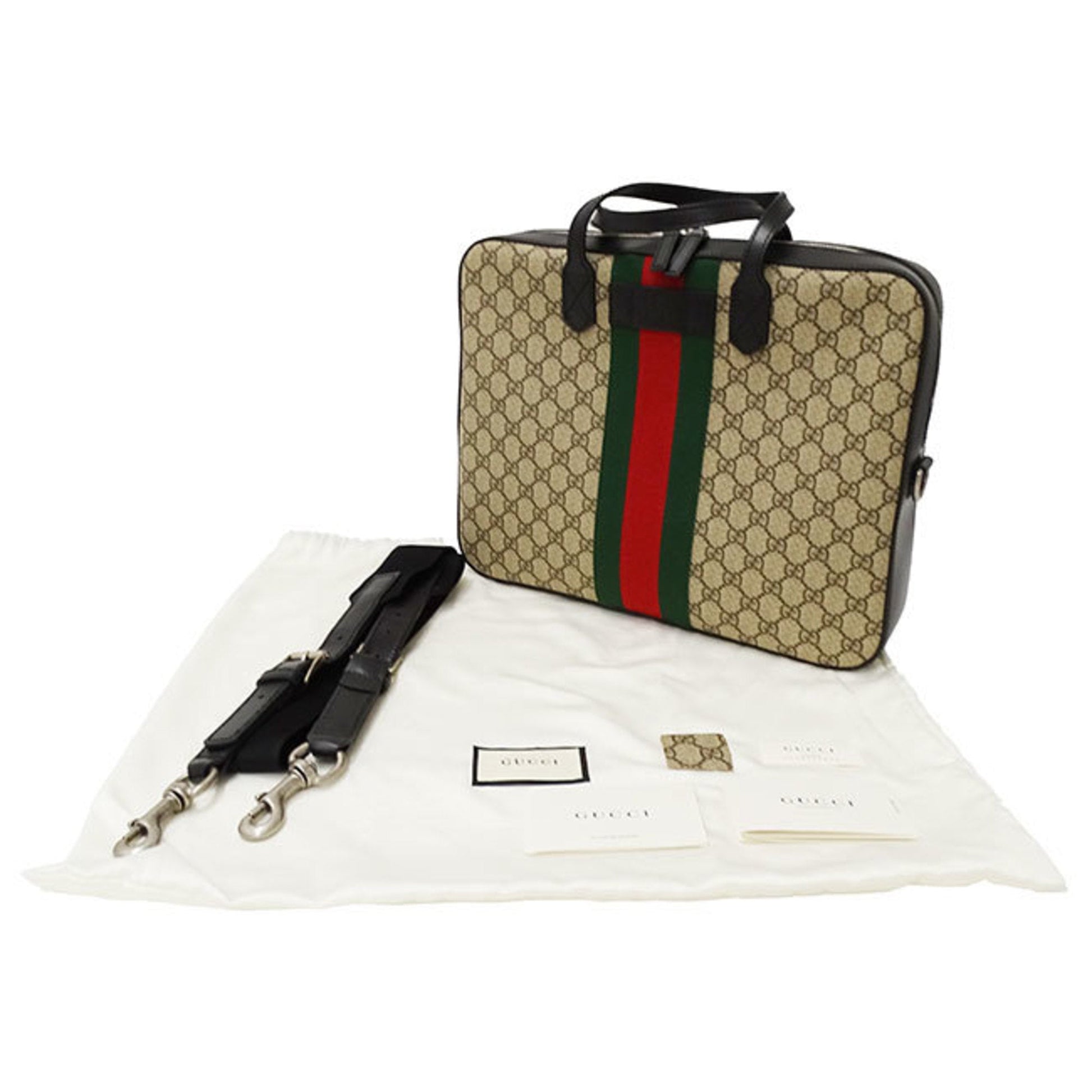 Gucci Beige Gg Supreme Briefcase