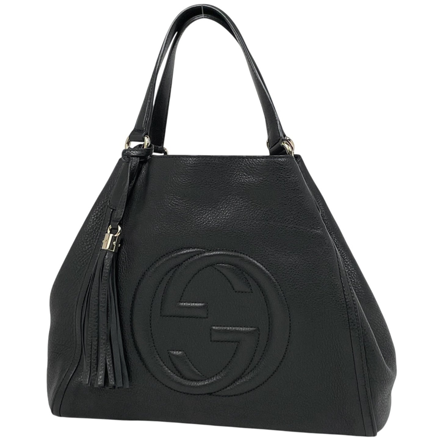 Gucci Black Leather Tote Bag