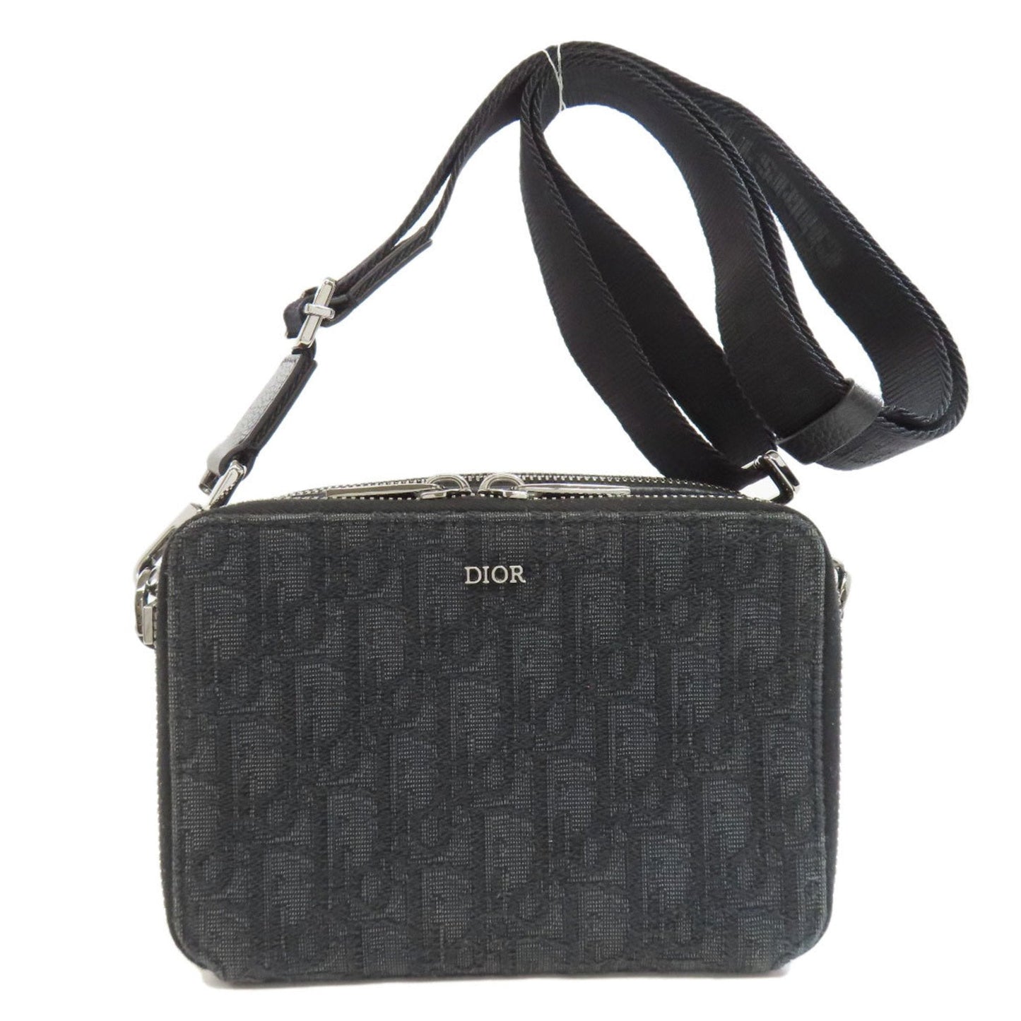 Dior Handbag Christian Shoulder Bag 4 Canvas Black