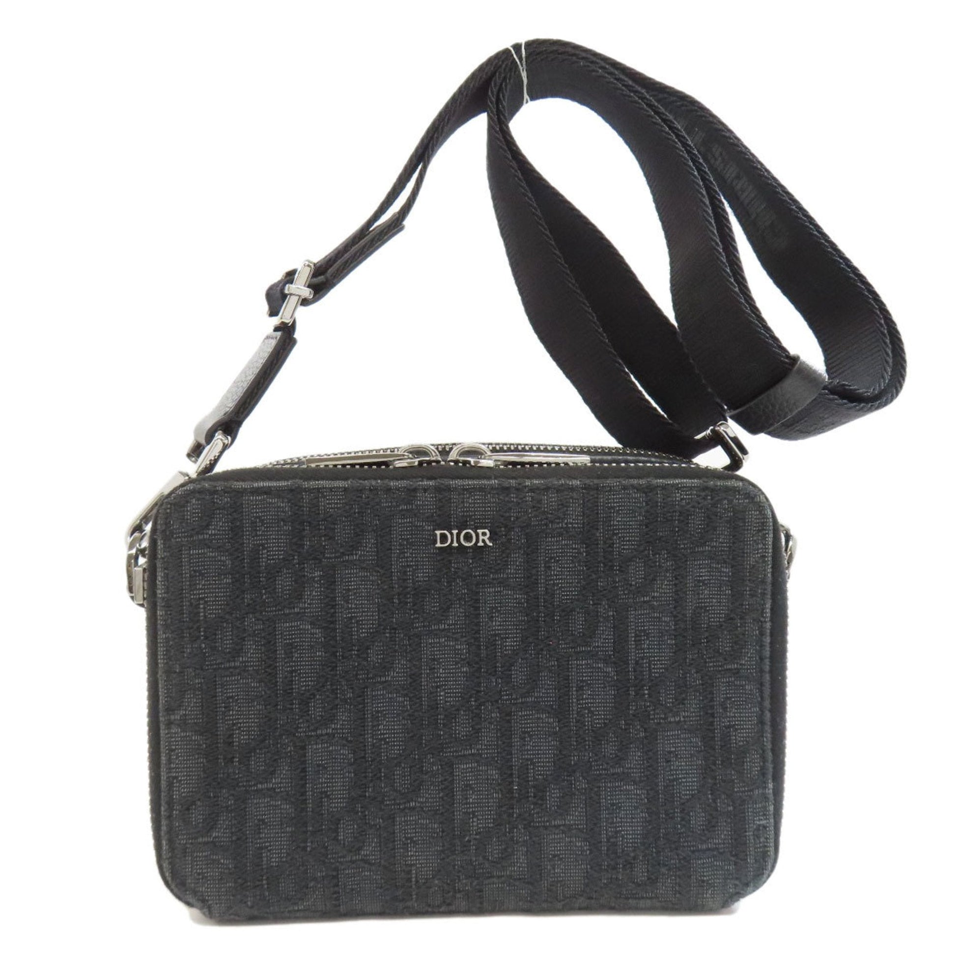 Dior Handbag Christian Shoulder Bag 4 Canvas Black