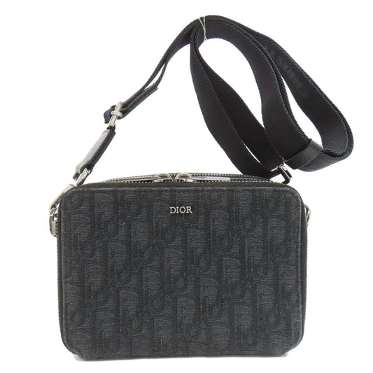 Dior Handbag Christian Shoulder Bag 4 Canvas Black