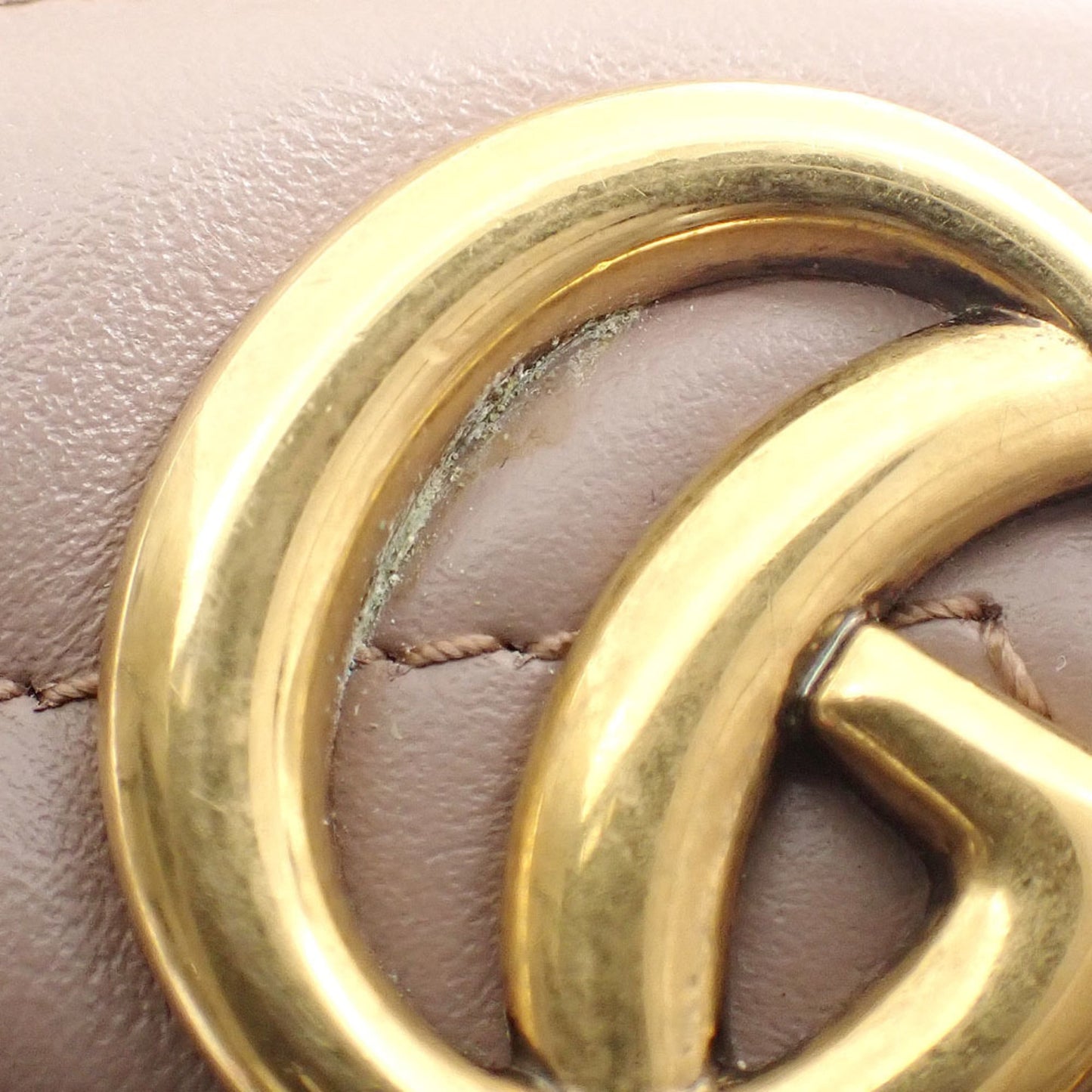 Gucci Beige Quilting Leather Shoulder Bag