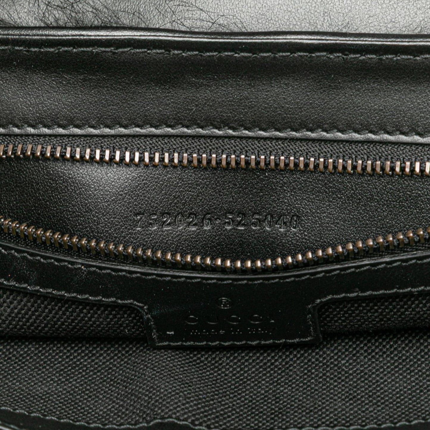 Gucci Black White Faux Fur Leather Handbag Shoulder Bag
