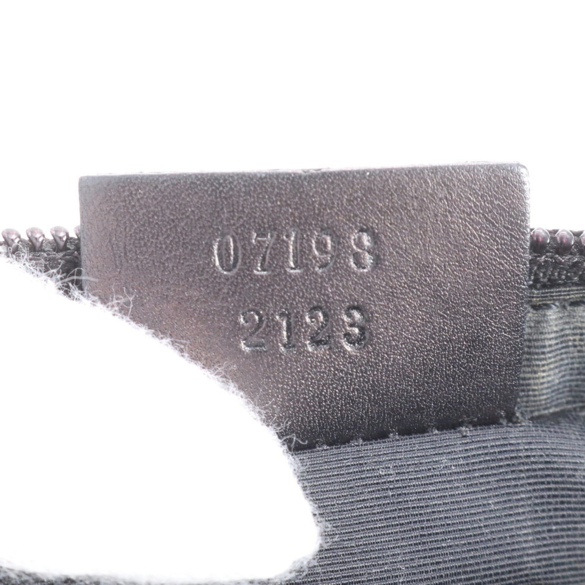 Gucci Black Leather Canvas Pouch Shoulder Bag