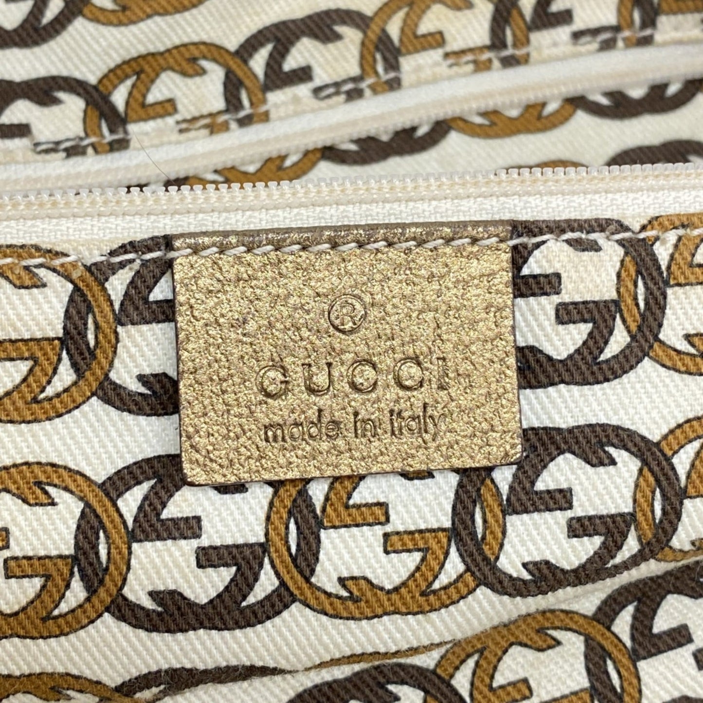 Gucci Beige Canvas Tote Bag