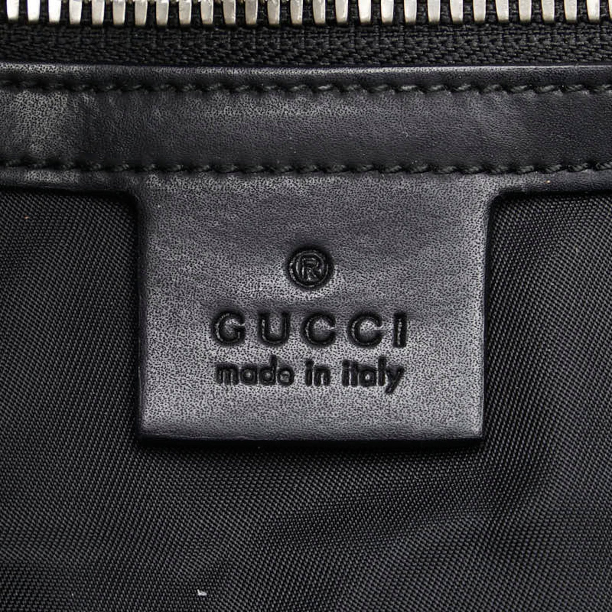 Gucci Beige Black Pvc Leather Shoulder Bag Tote Bag