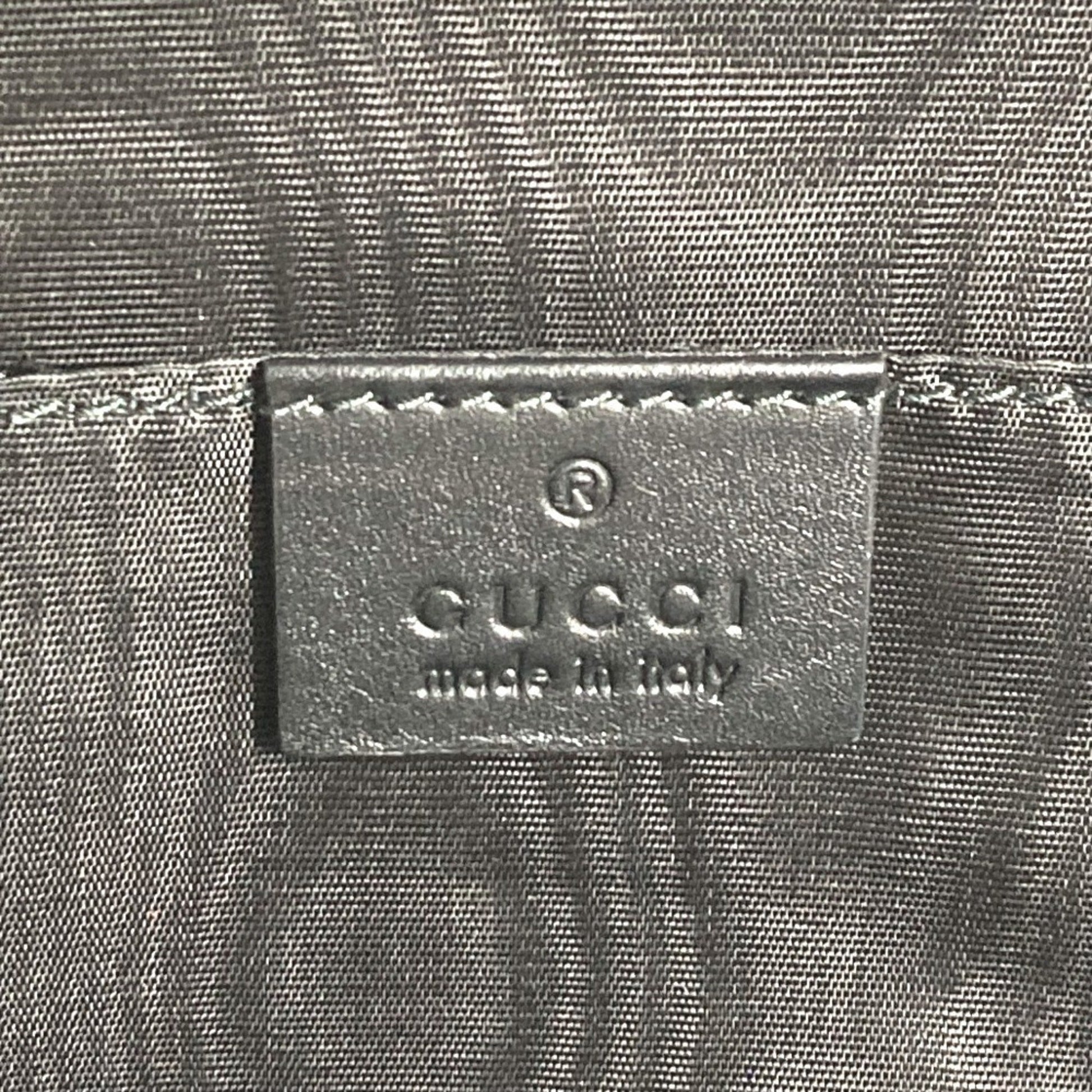 Gucci Black Leather Clutch Bag Pouch