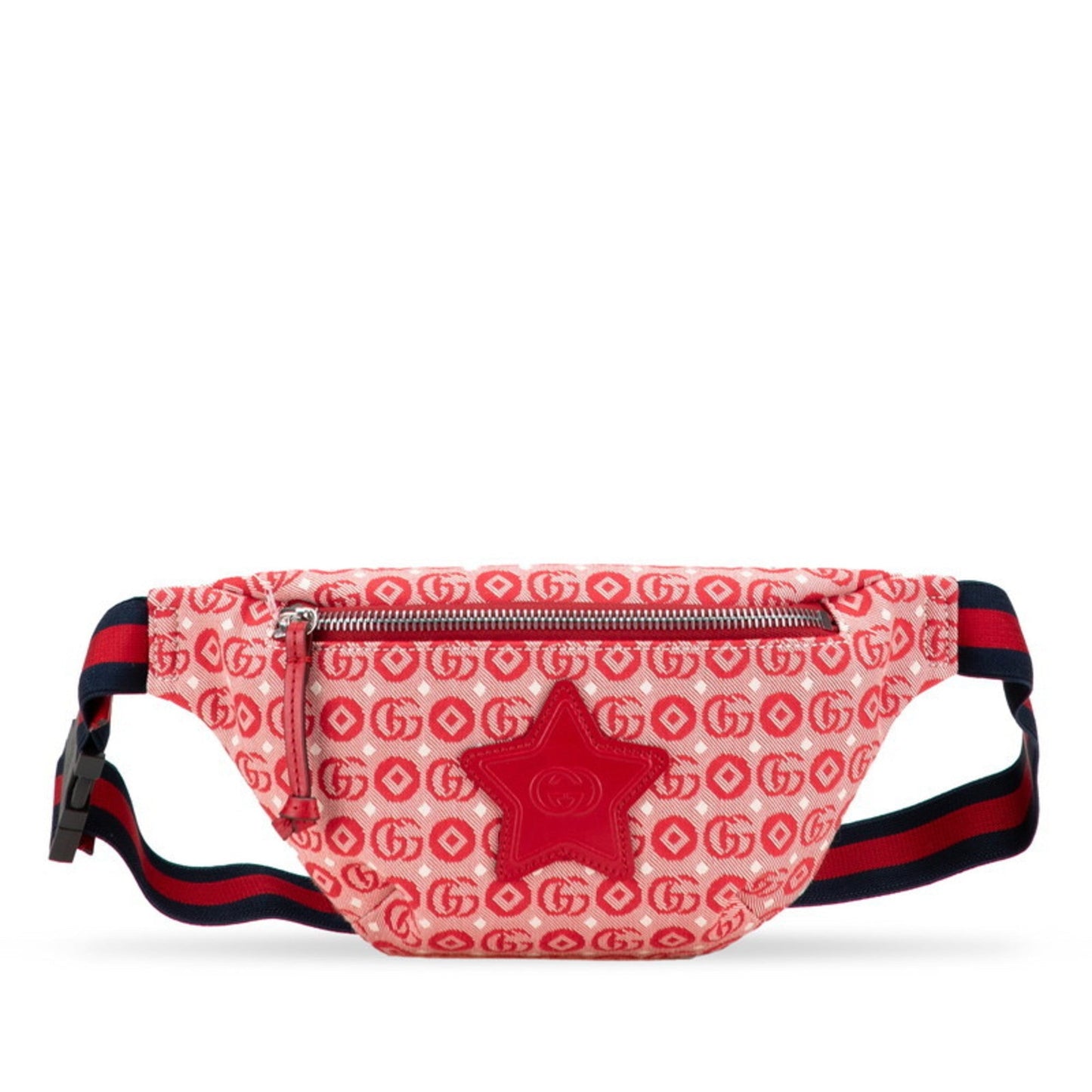 Gucci Red Color Canvas Leather Sling Bag