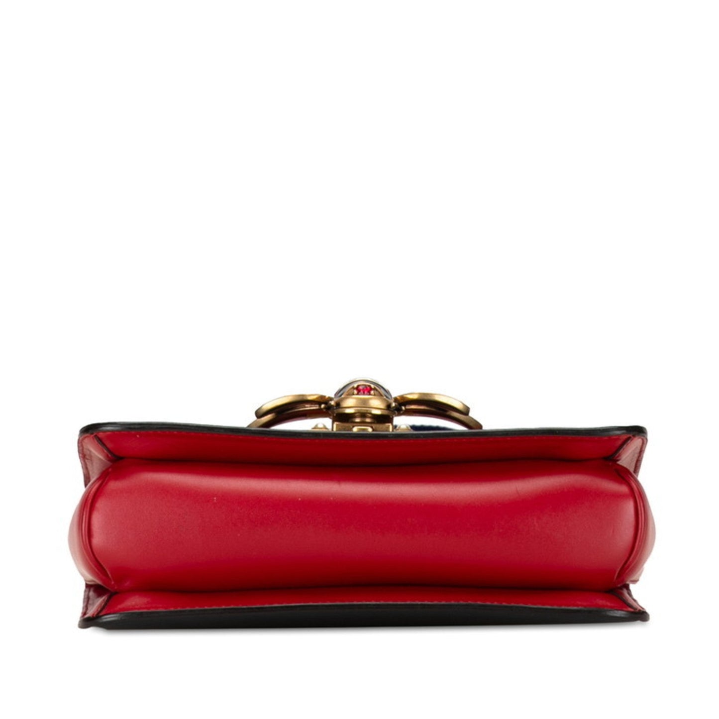 Gucci Navy Red Color White Leather Shoulder Bag