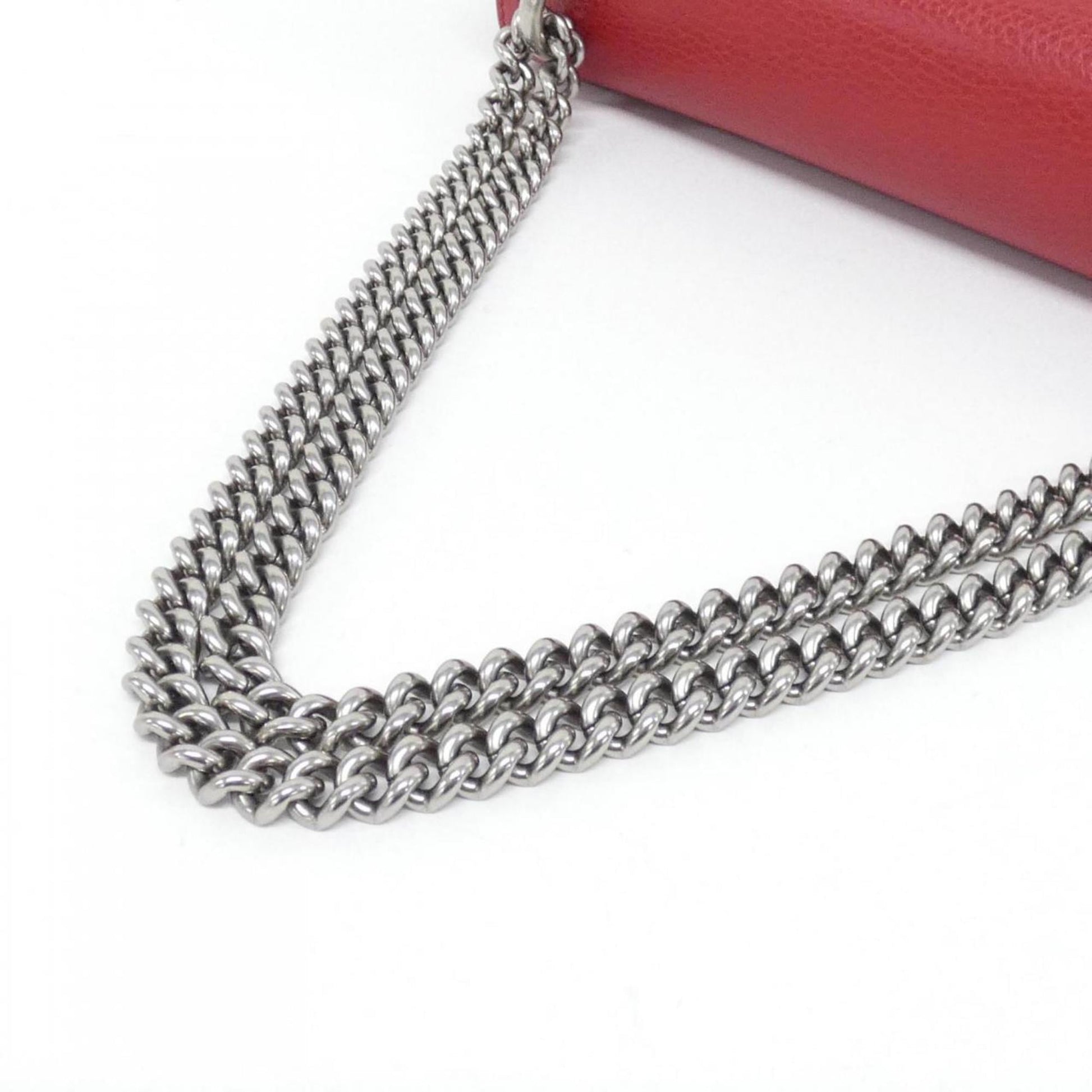 Gucci Red Color Leather Shoulder Bag