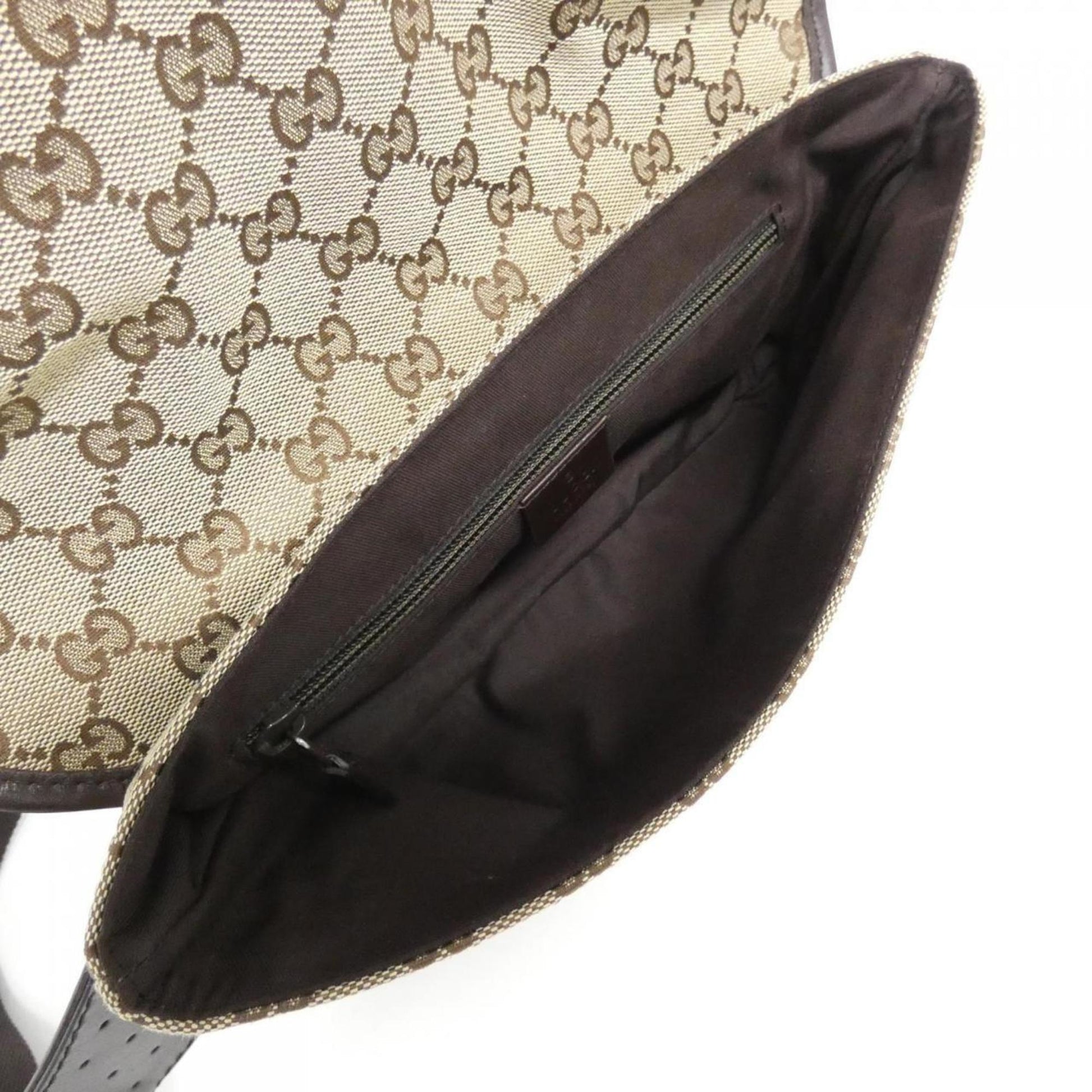 Gucci Beige Brown Gg Canvas Fanny Pack