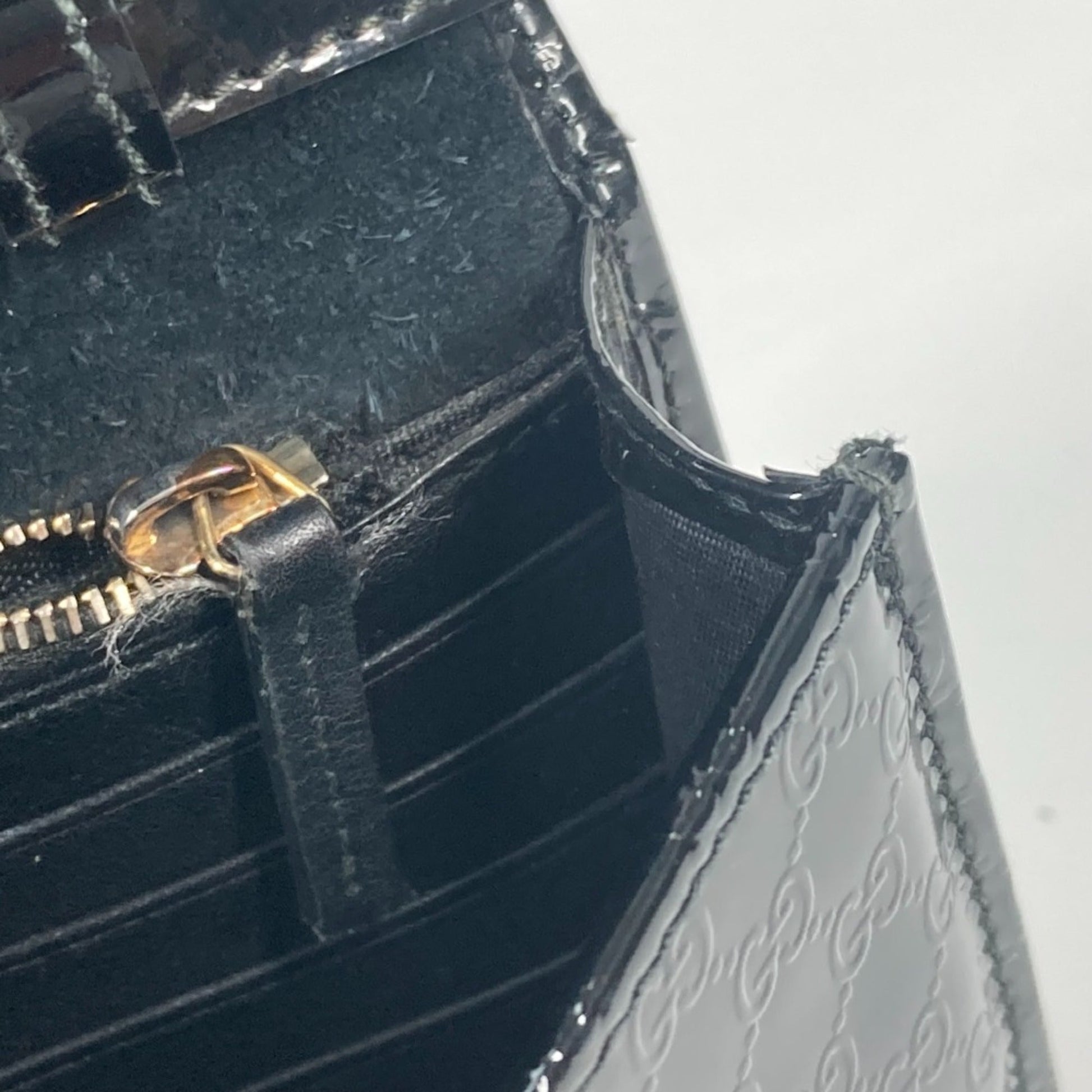 Gucci Black Patent Leather Shoulder Bag