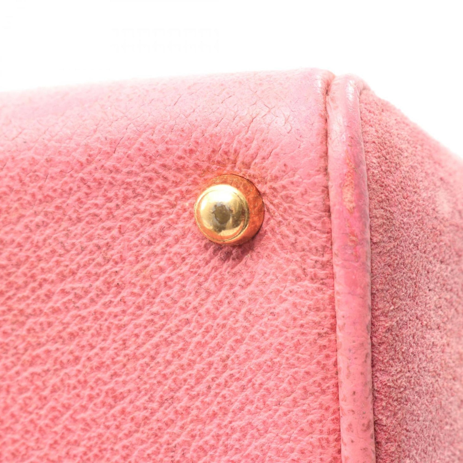 Gucci Pink Suede Leather Handbag