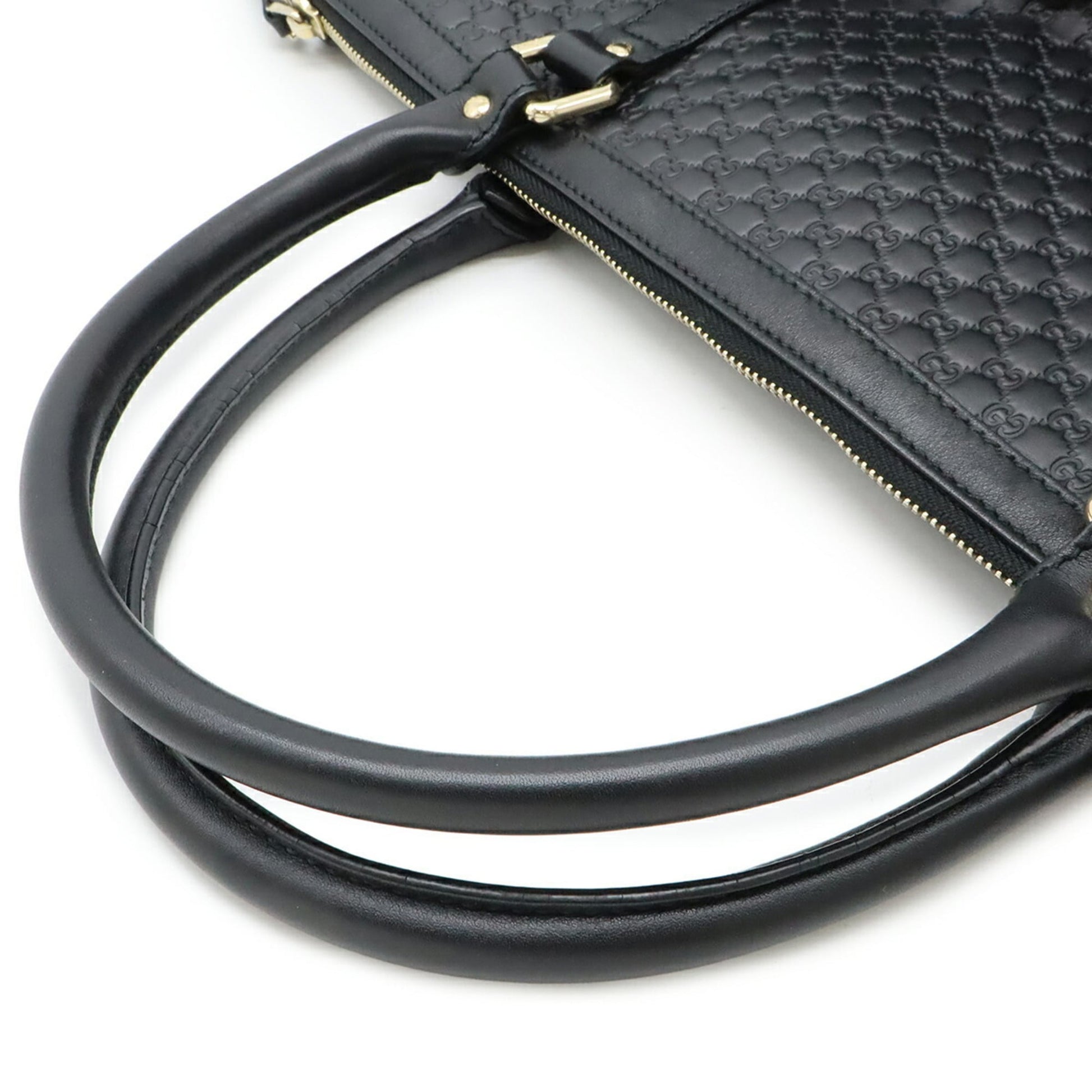 Gucci Black Micro Gg Leather Shoulder Bag Tote Bag