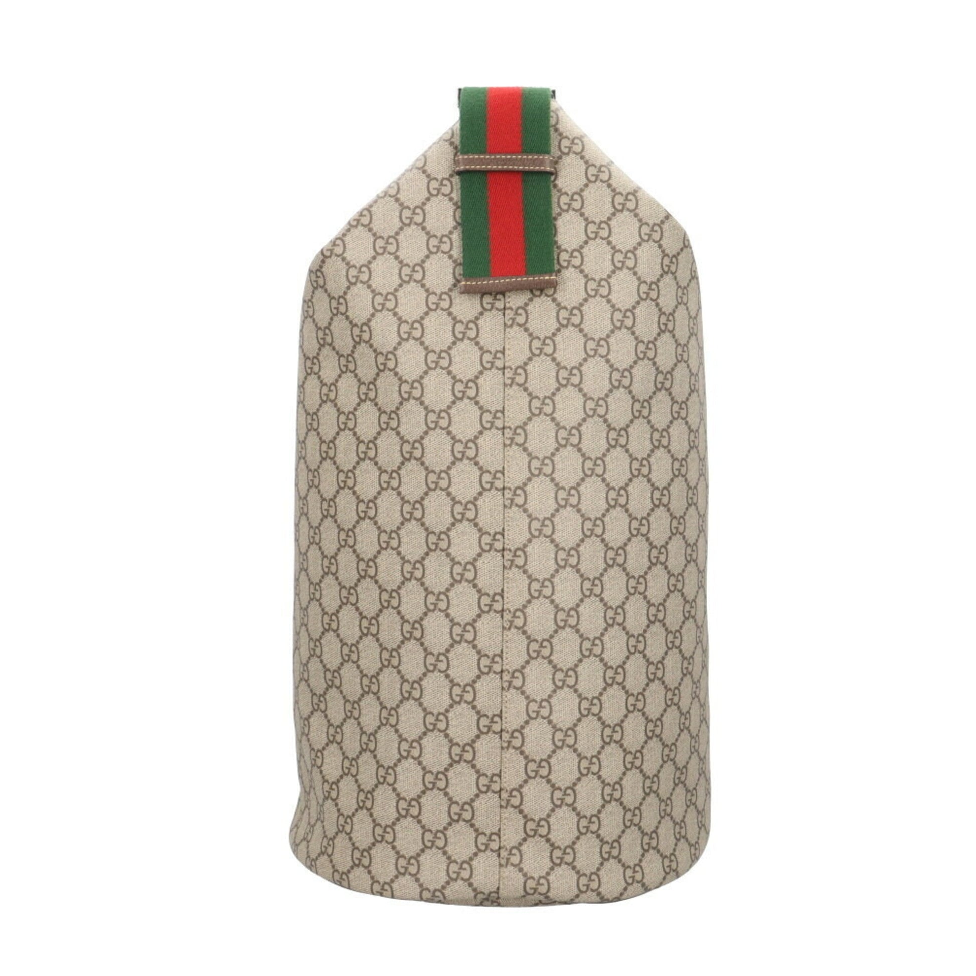 Gucci Beige Green Red Color Gg Supreme Canvas Shoulder Bag