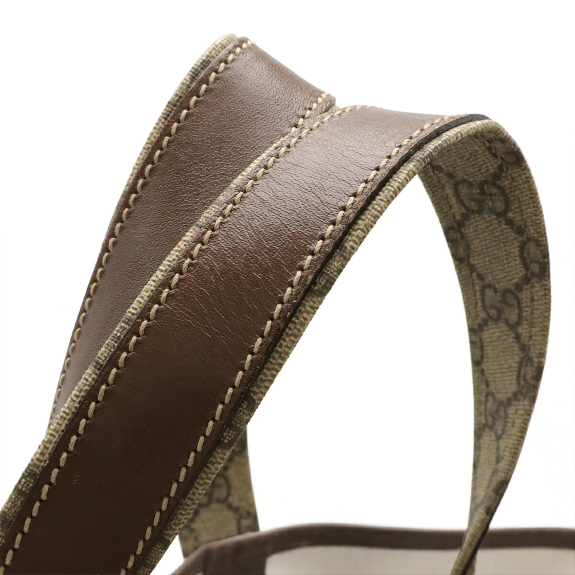 Gucci Gg Plus Beige Brown Khaki Gg Supreme Leather Shoulder Bag Tote Bag