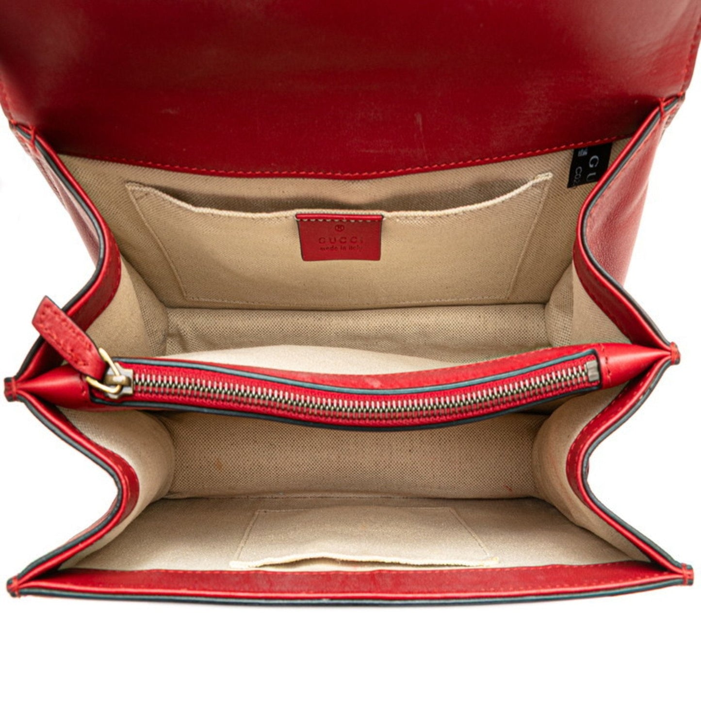 Gucci Red Color Leather Handbag Shoulder Bag