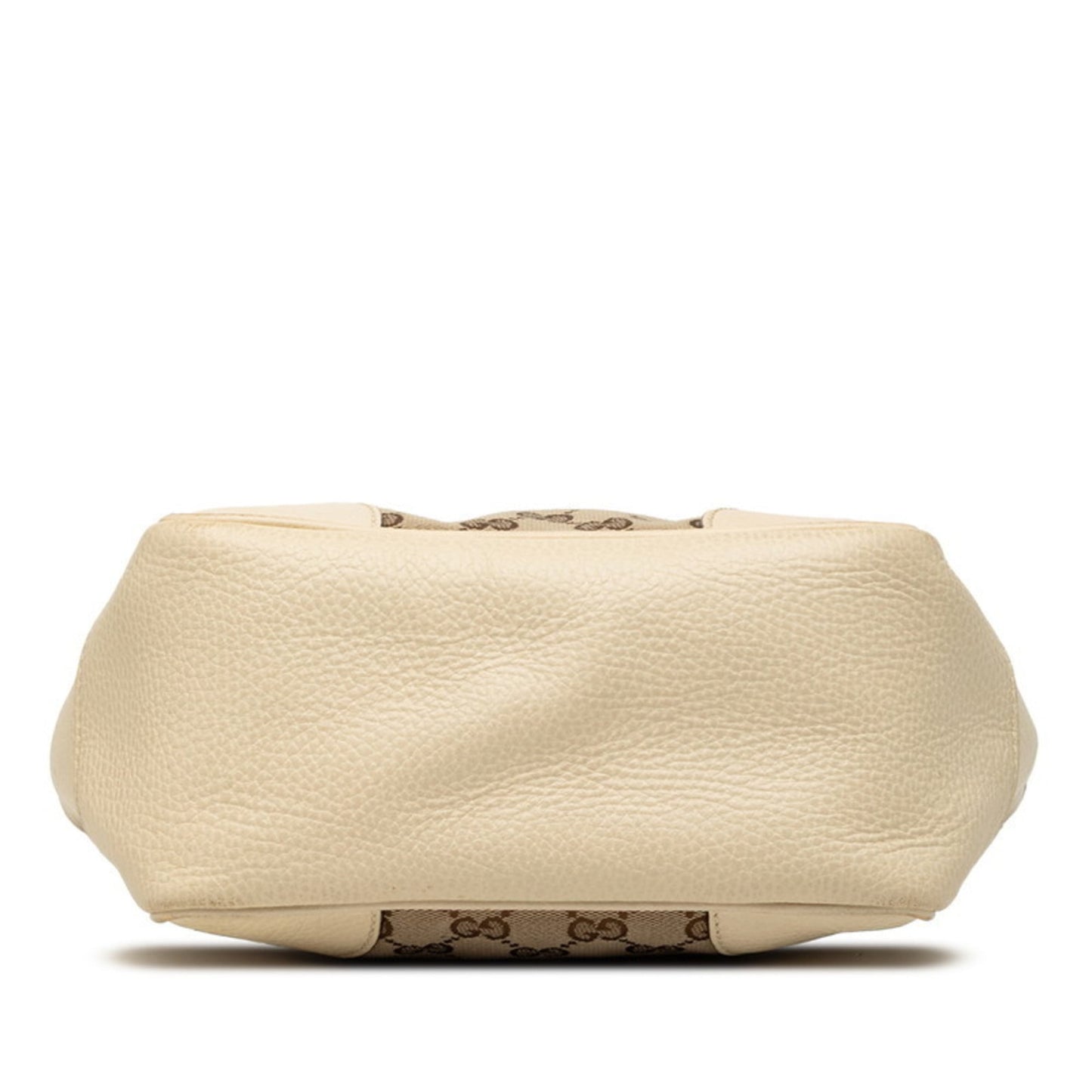 Gucci Beige White Canvas Leather Handbag Shoulder Bag