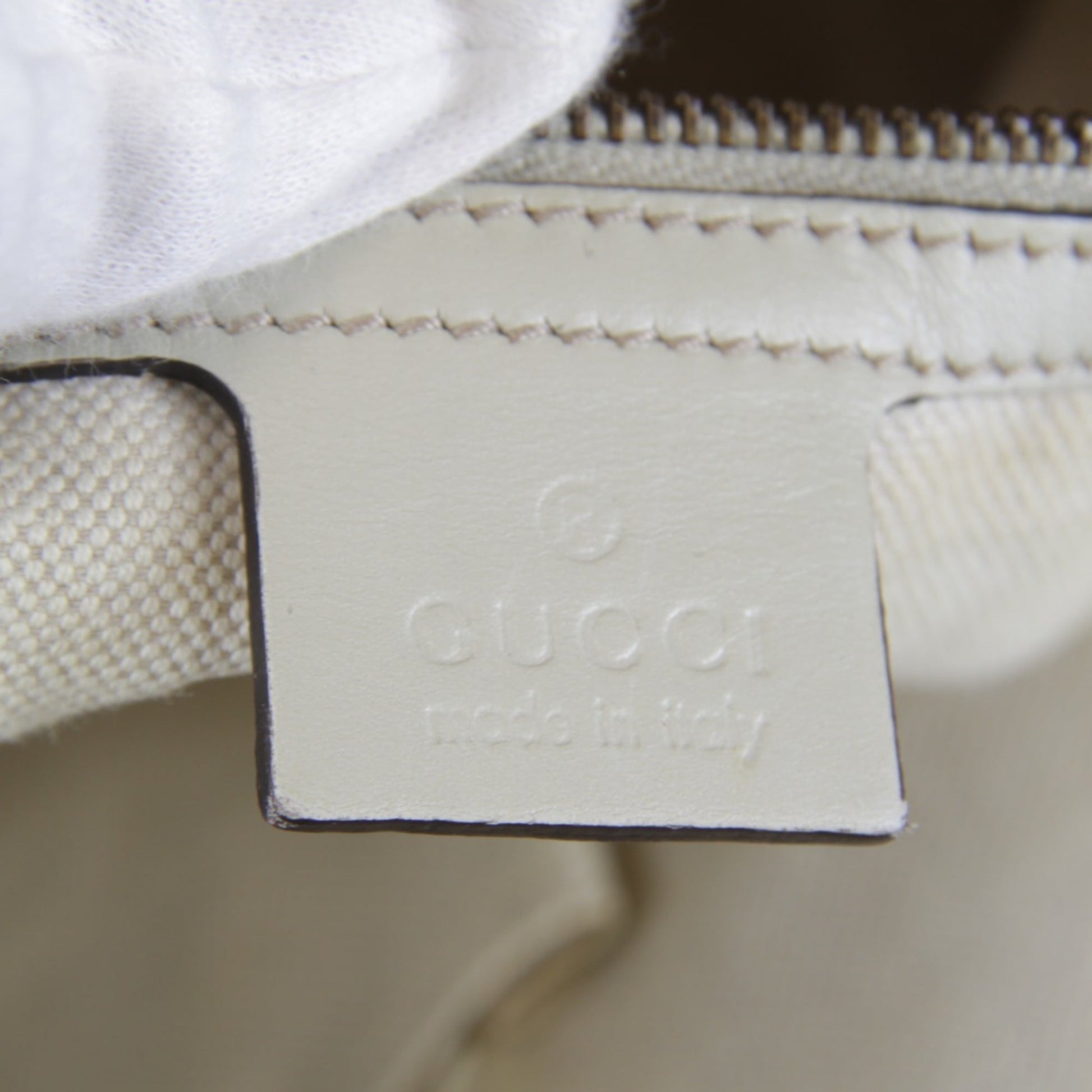 Gucci Gg Canvas Beige Gg Canvas Leather Handbag