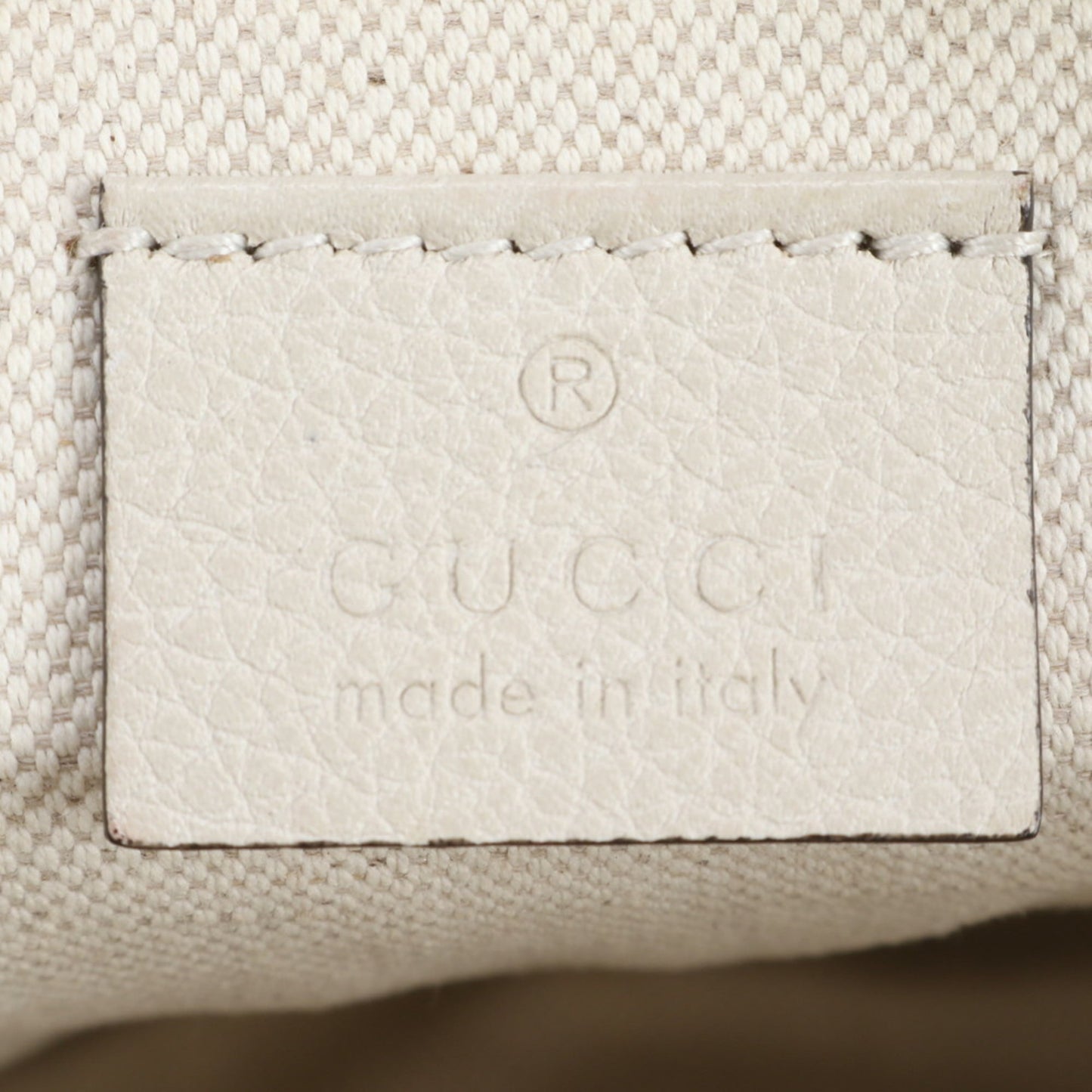 Gucci Beige Leather Pouch Sling Bag