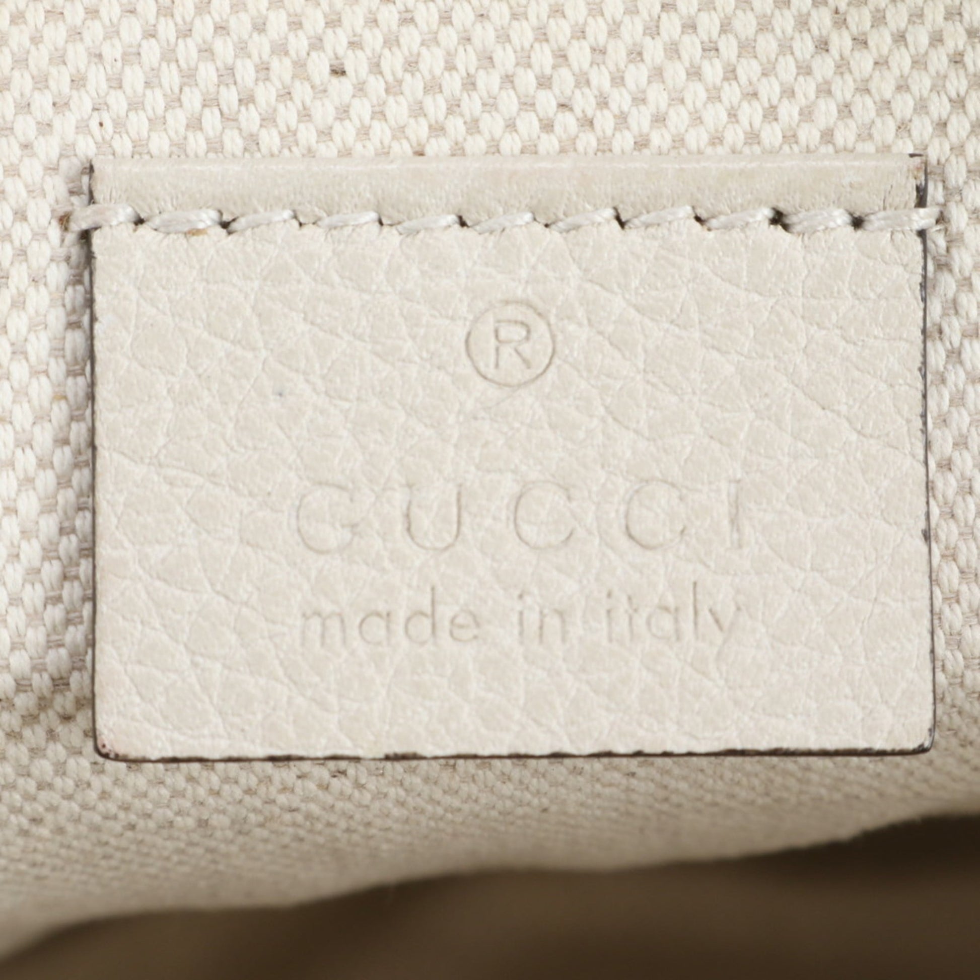 Gucci Beige Leather Pouch Sling Bag