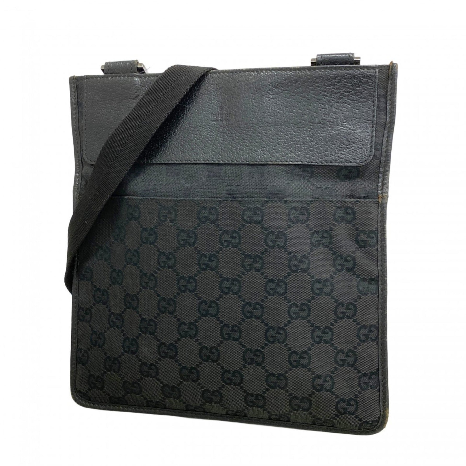 Gucci Black Canvas Shoulder Bag