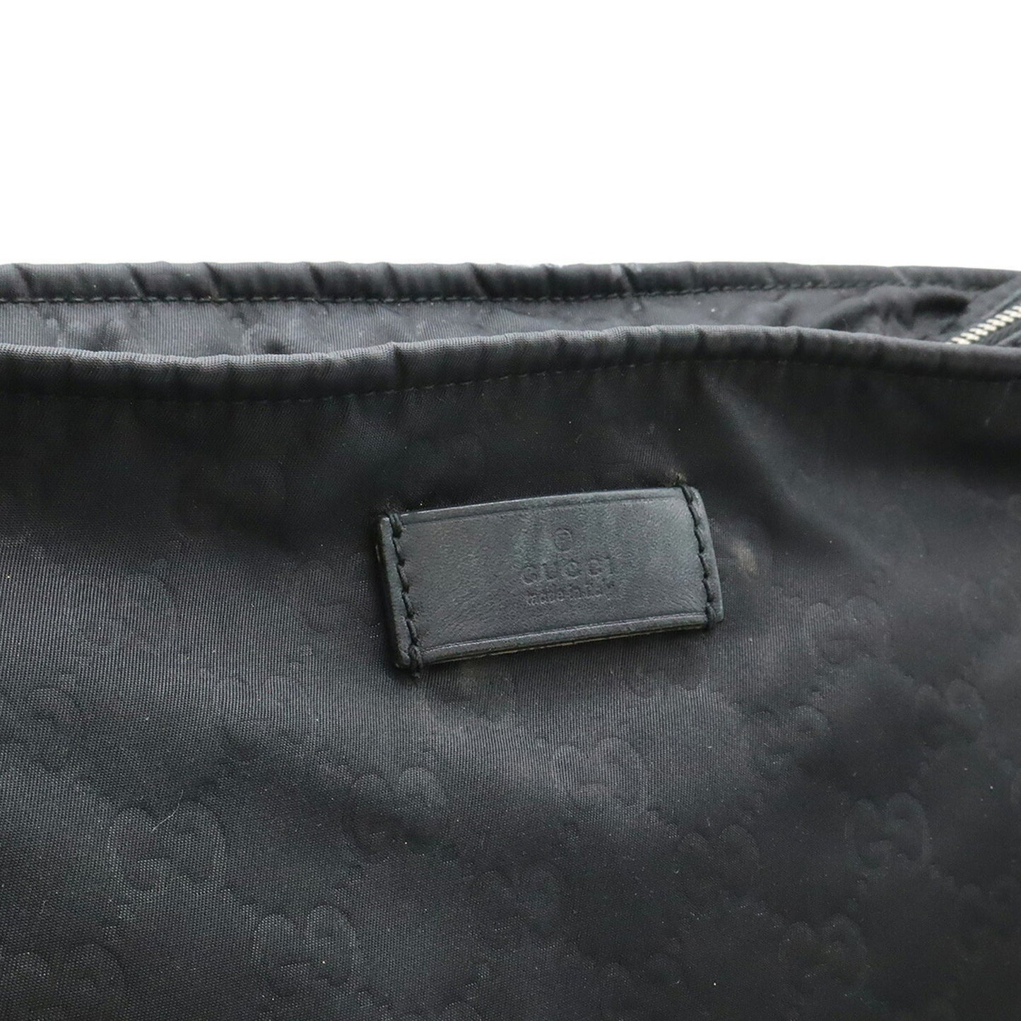 Gucci Black Nylon Leather Shoulder Bag
