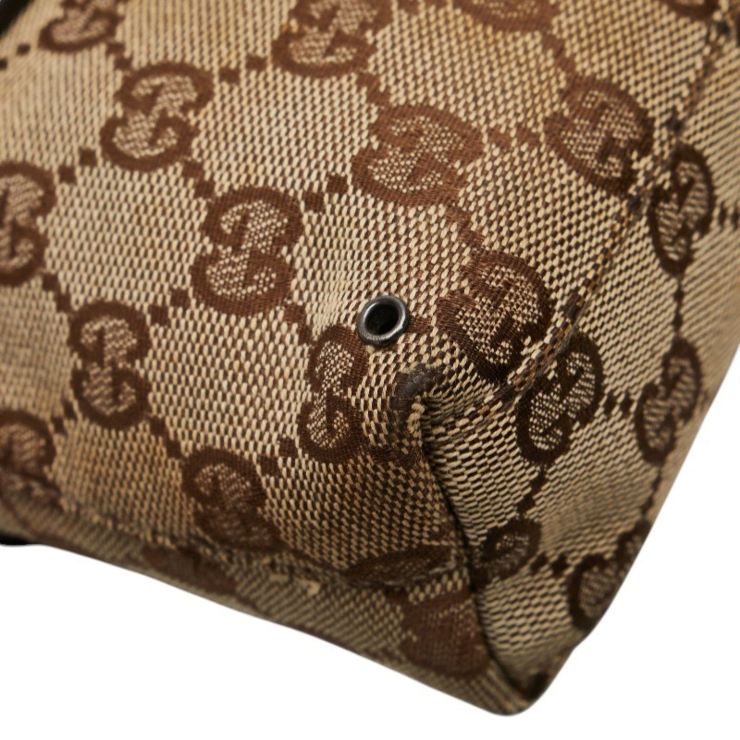 Gucci Beige Brown Canvas Leather Fanny Pack