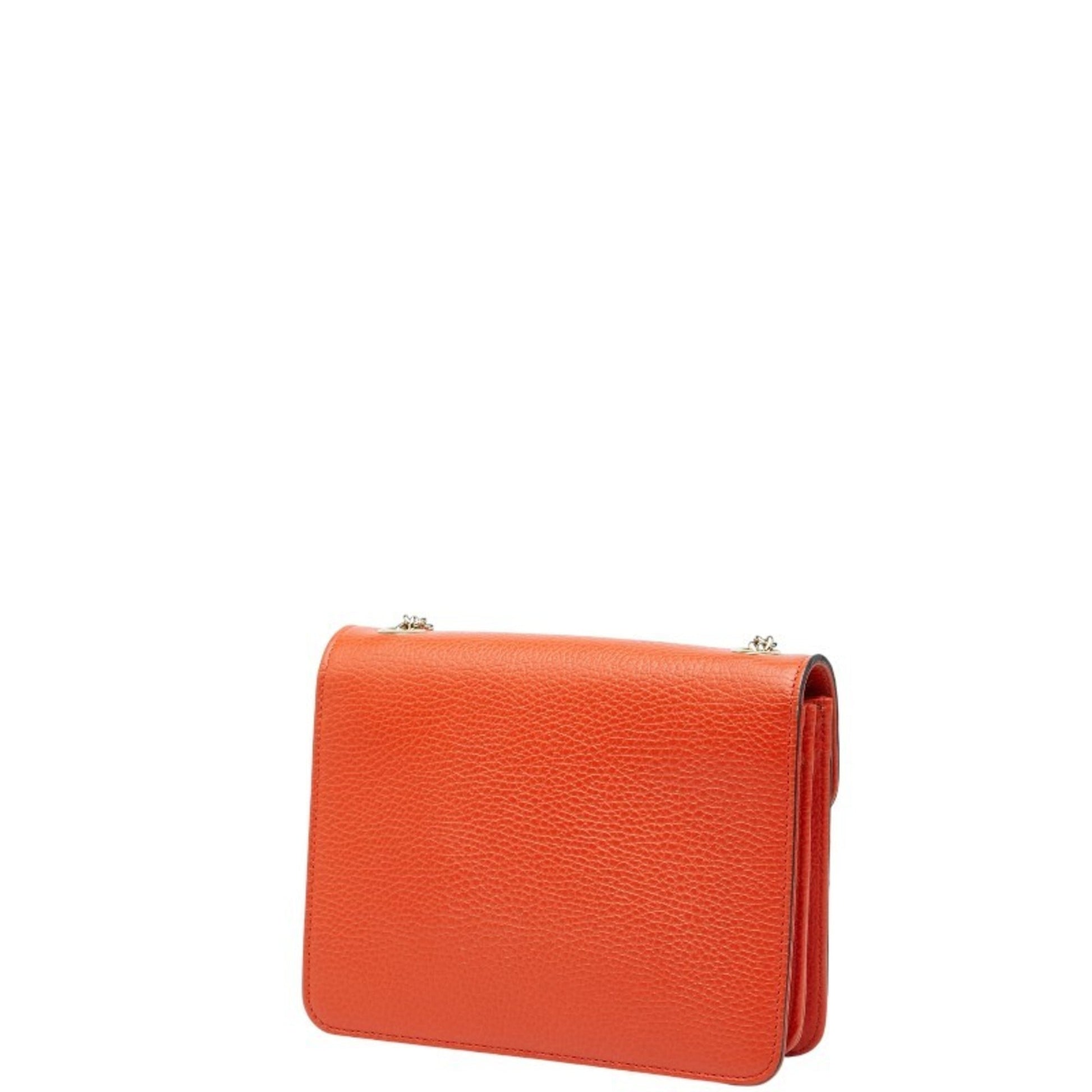 Gucci Orange Leather Shoulder Bag