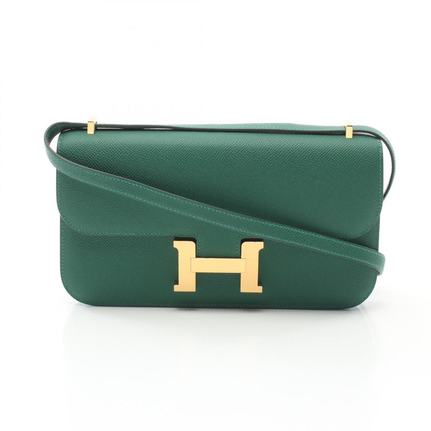Hermes Epsom Shoulder Bag Leather Green
