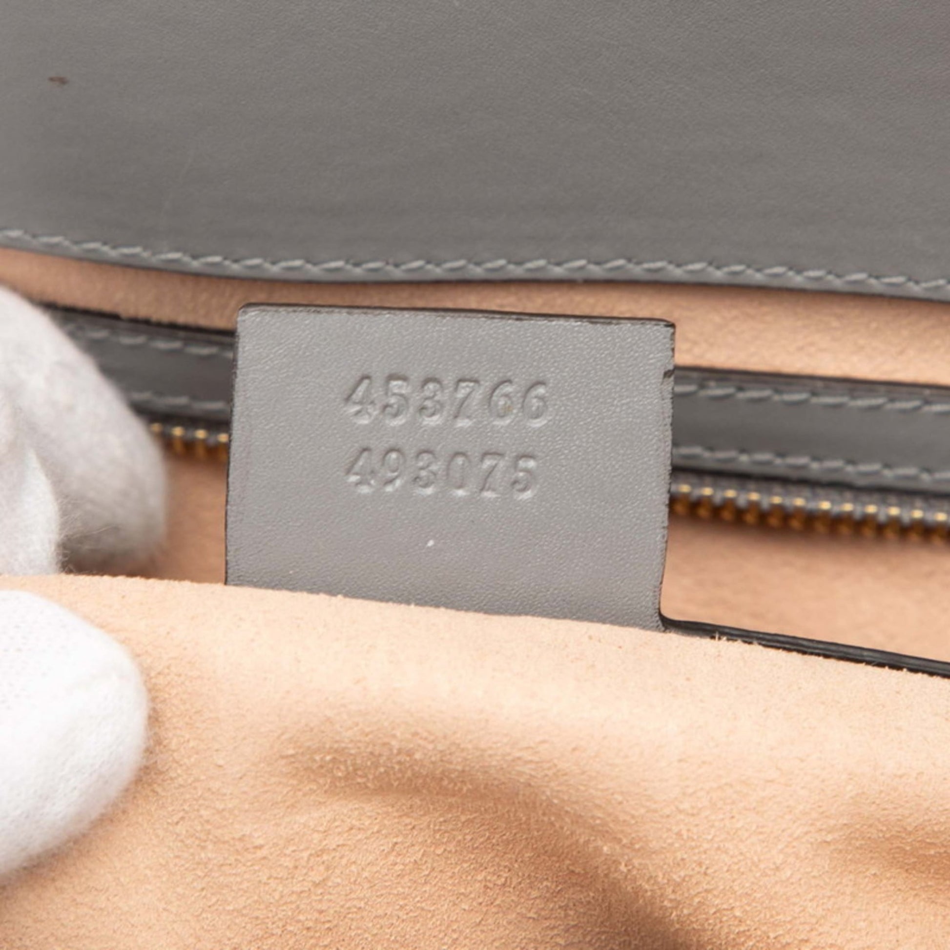 Gucci Gray Leather Handbag