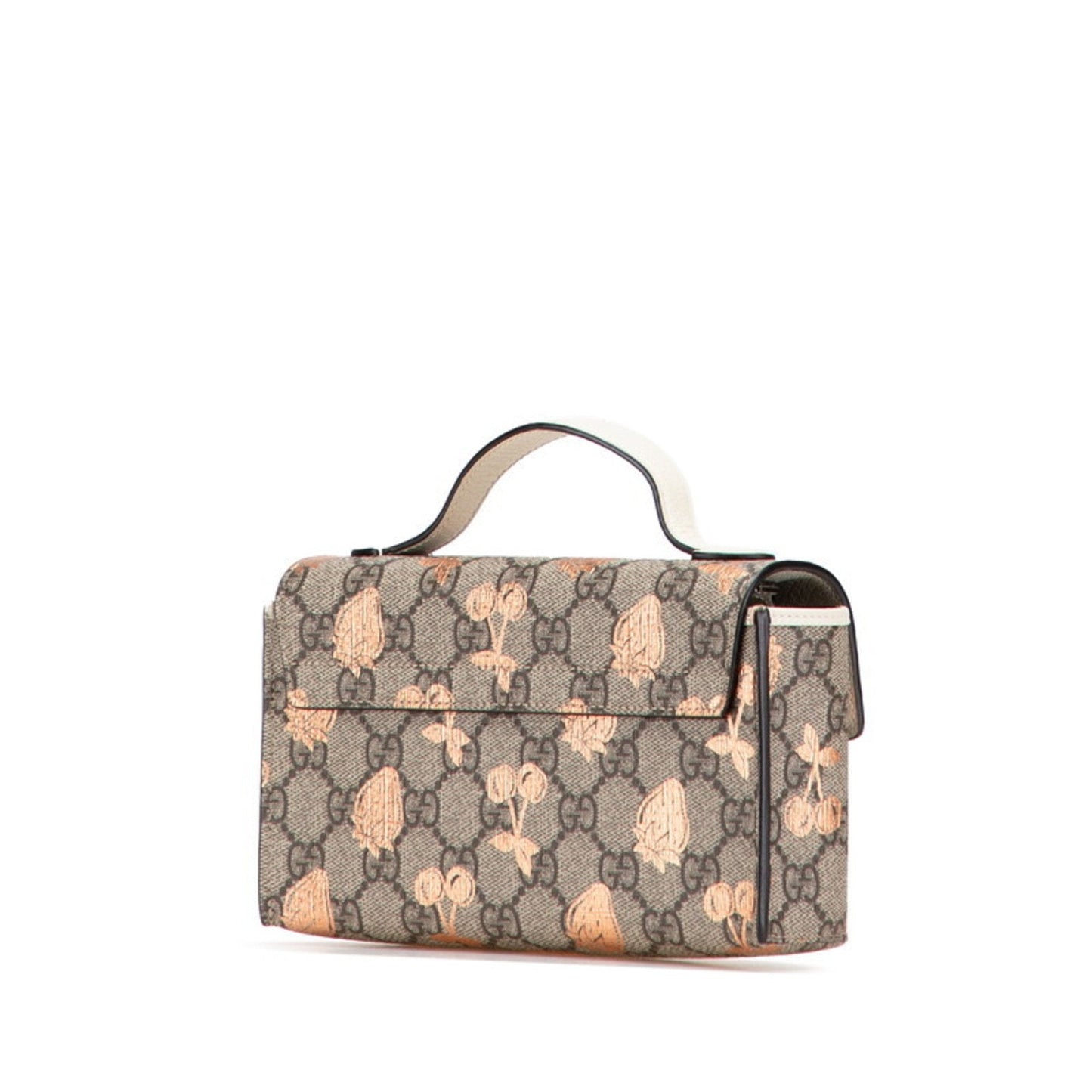 Gucci Padlock Beige Pvc Leather Handbag Shoulder Bag