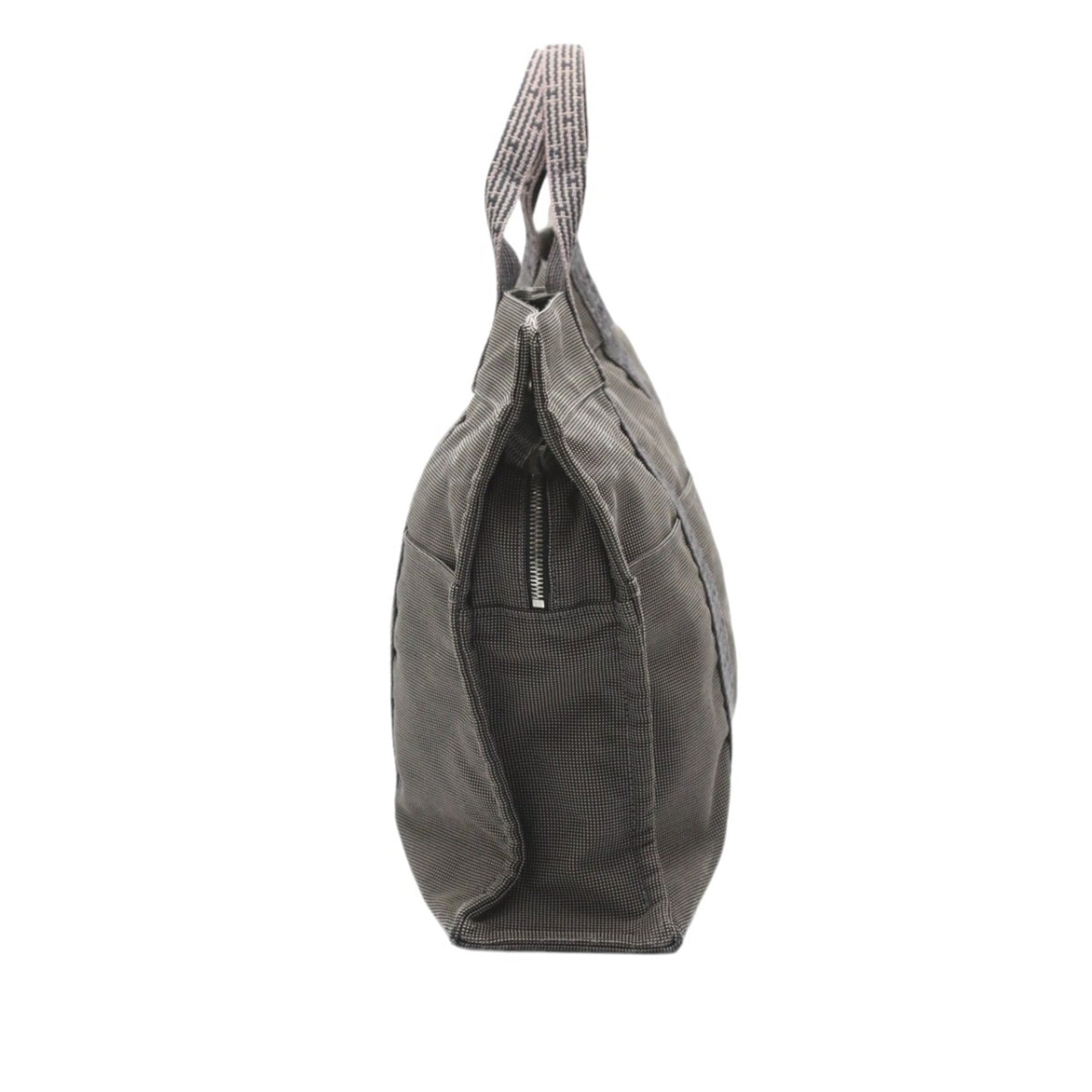 Hermes Her Line Tote Bag Canvas Gray Tote Bag 11