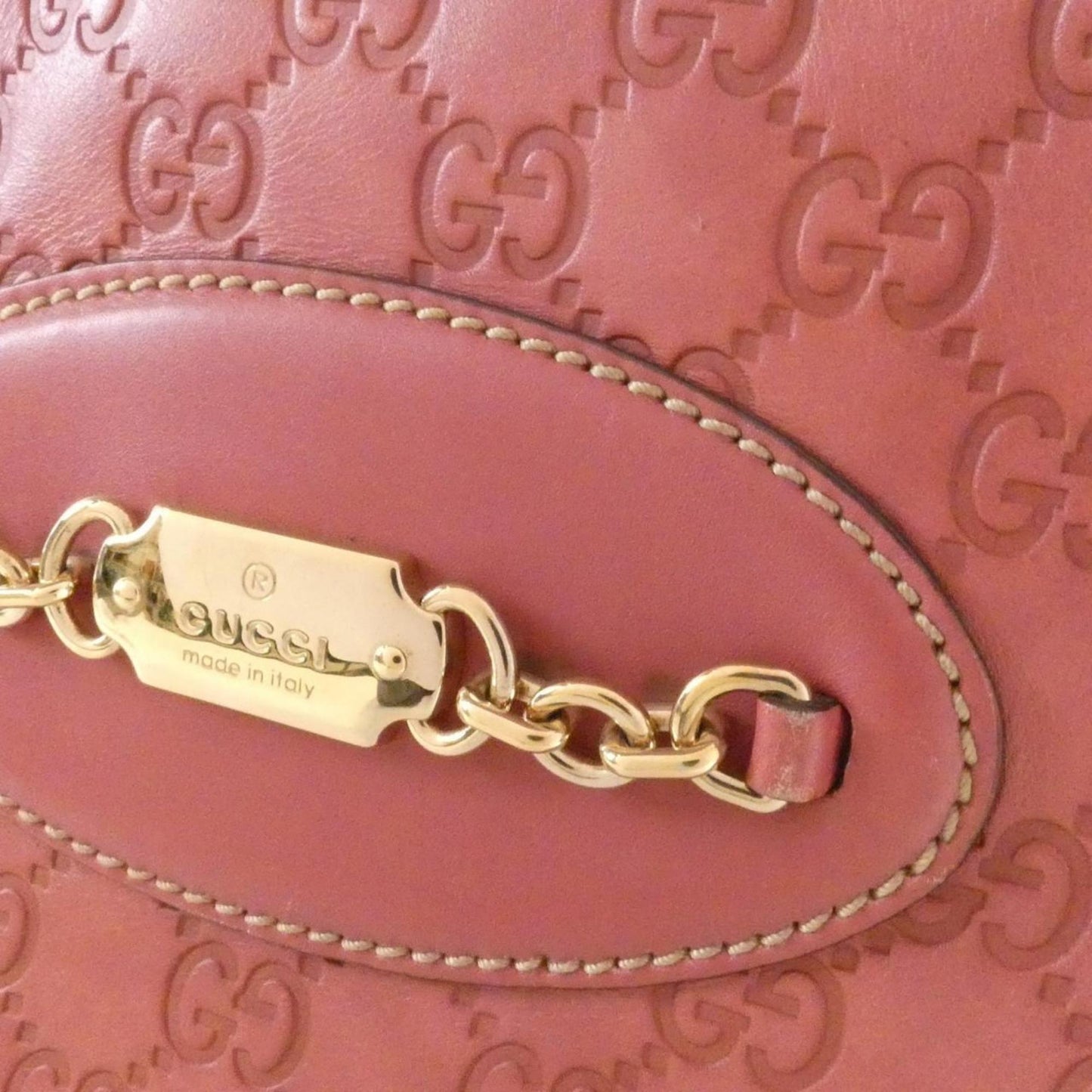 Gucci Pink Leather Shoulder Bag